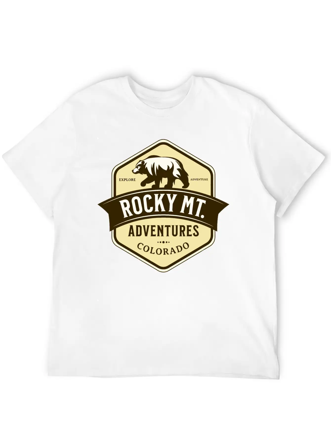 Bears Rocky Mountain National Park Estes Park Unisex Short Sleeve Soft Cotton T-Shirt – Casual Everyday Wear