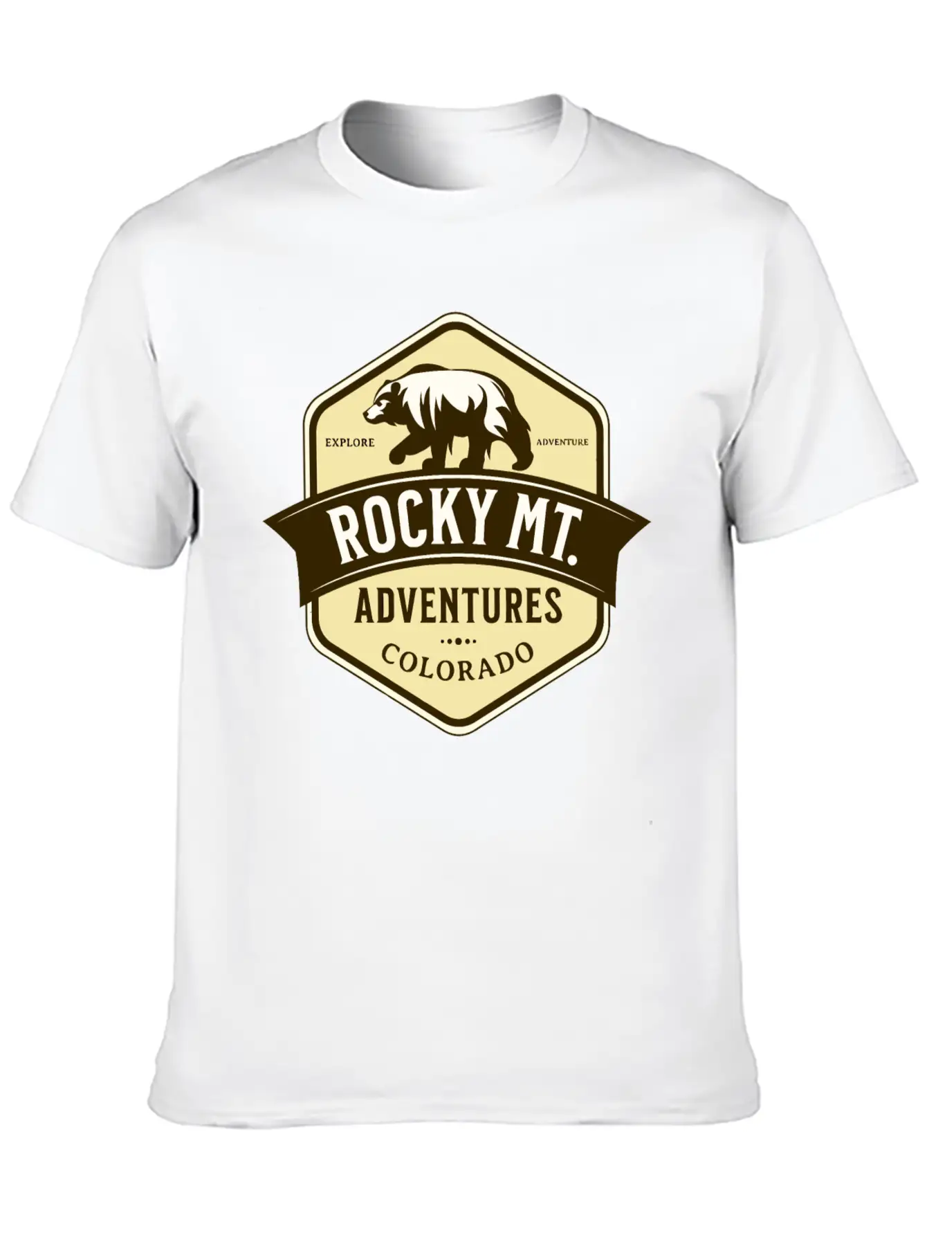 Bears Rocky Mountain National Park Estes Park Unisex Short Sleeve Soft Cotton T-Shirt – Casual Everyday Wear