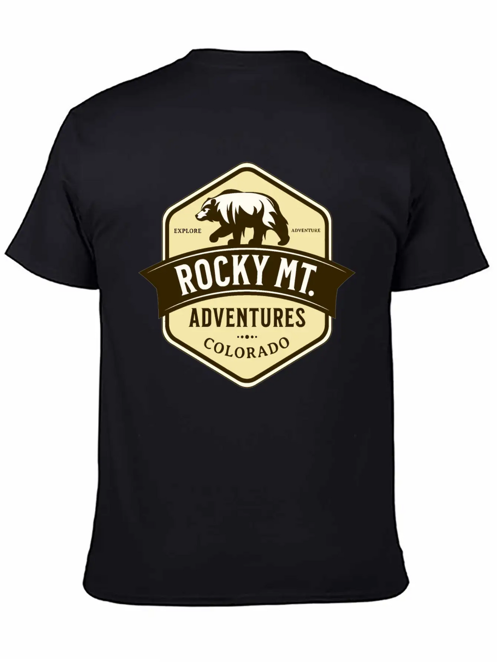 Bears Rocky Mountain National Park Estes Park Unisex Short Sleeve Soft Cotton T-Shirt – Casual Everyday Wear