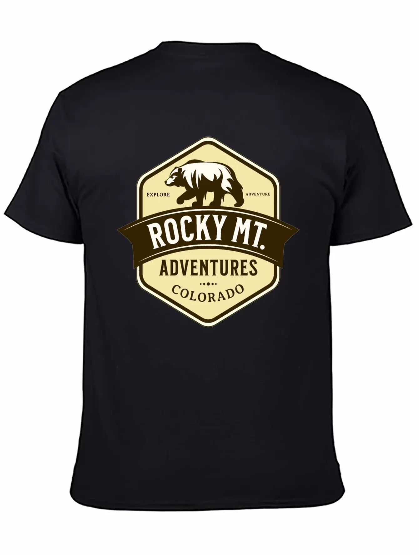 Bears Rocky Mountain National Park Estes Park Unisex Short Sleeve Soft Cotton T-Shirt – Casual Everyday Wear