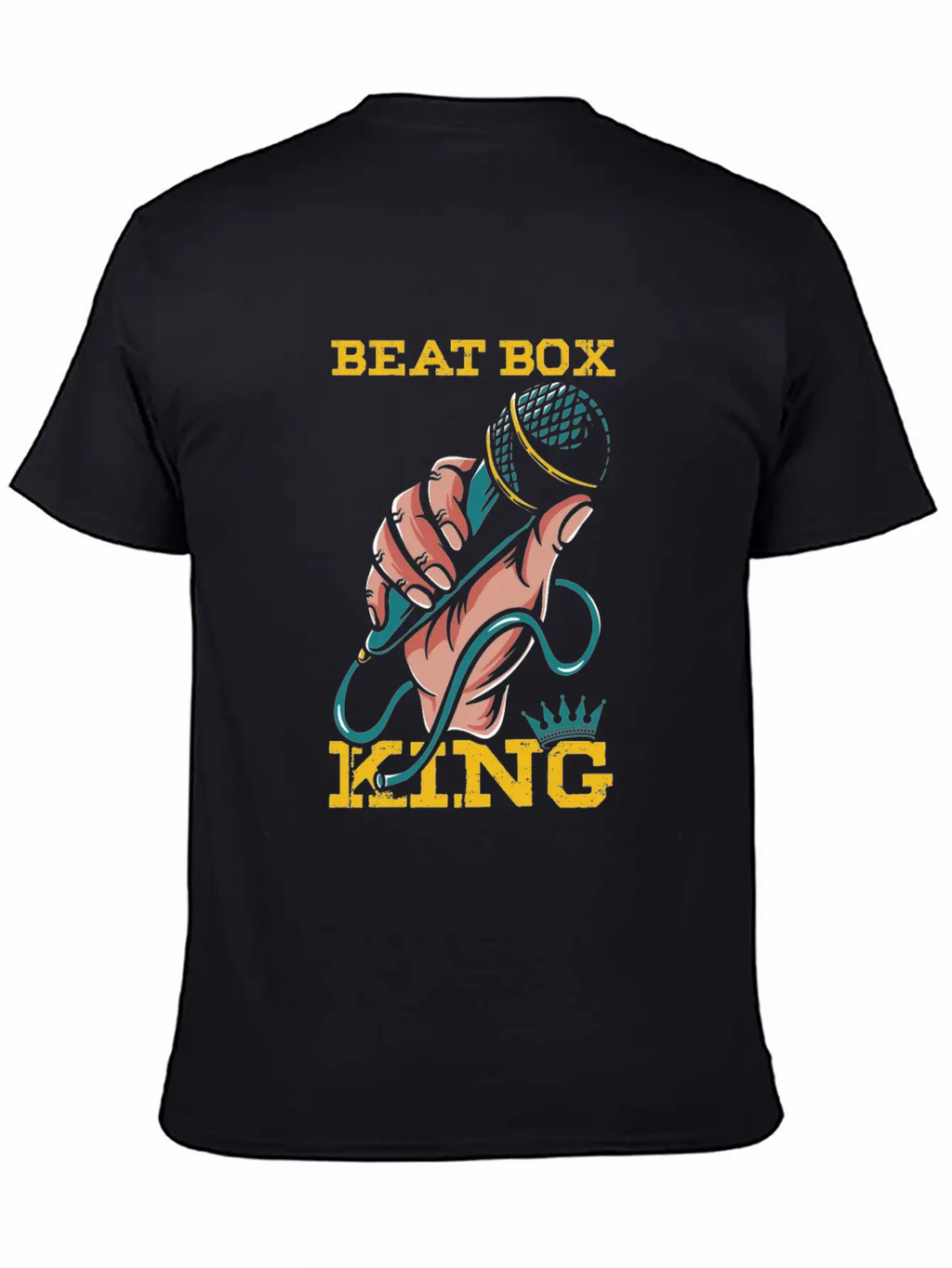 Beatbox King Microphone Rap Hiphop Beatboxer Gift Essential Cotton Tee For Daily Outfits – Unisex Style