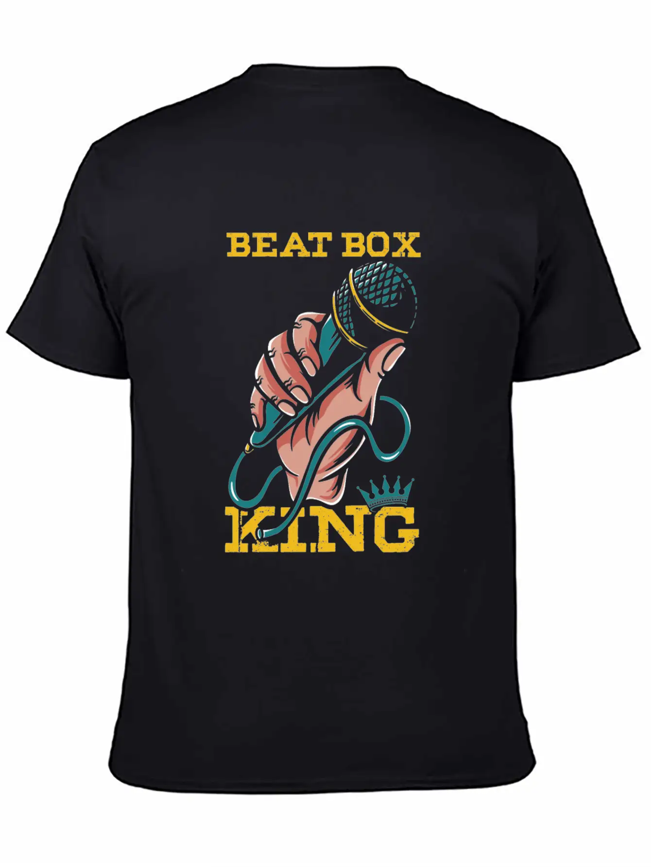 Beatbox King Microphone Rap Hiphop Beatboxer Gift Essential Cotton Tee For Daily Outfits – Unisex Style