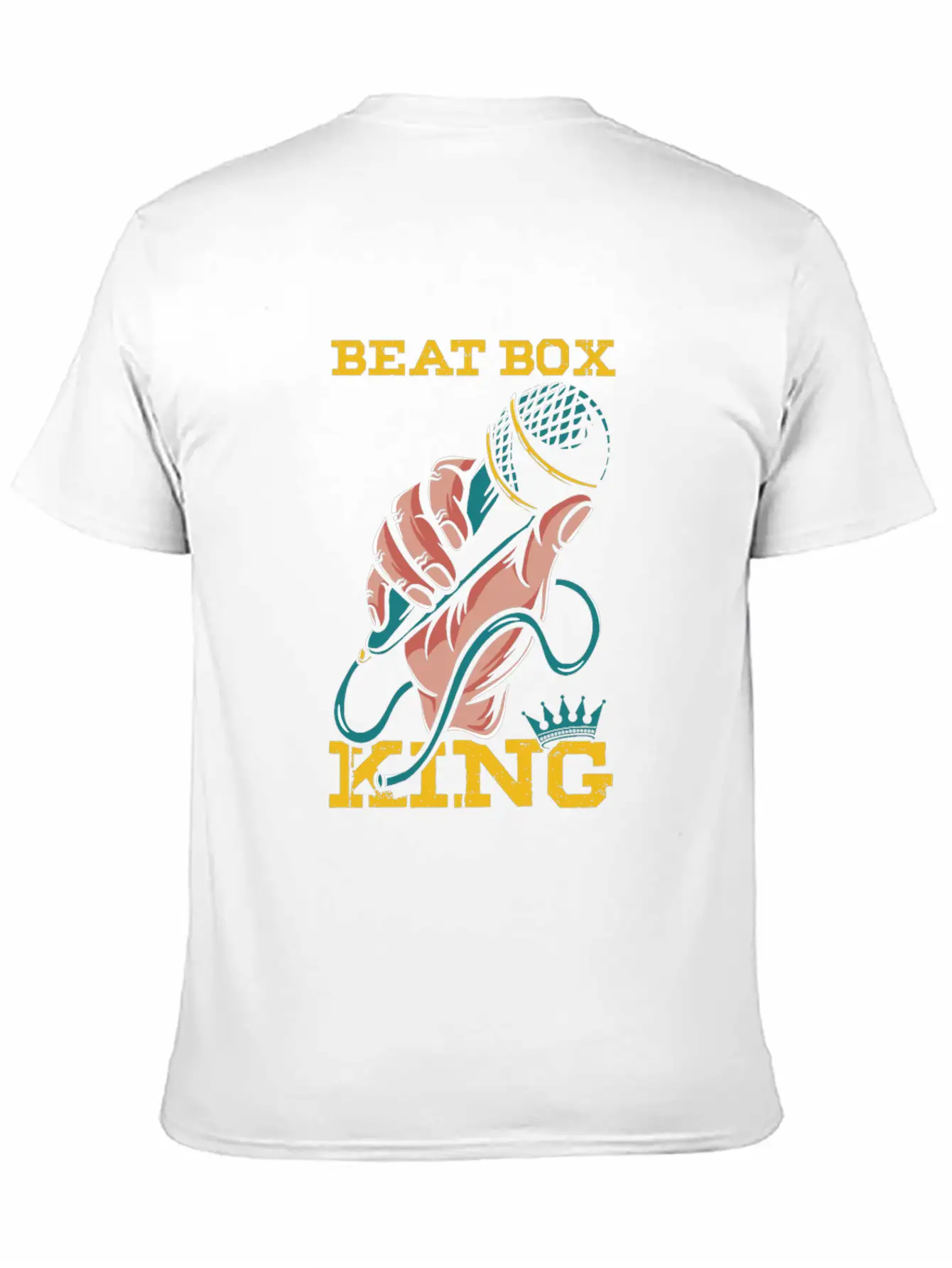 Beatbox King Microphone Rap Hiphop Beatboxer Gift Essential Cotton Tee For Daily Outfits – Unisex Style