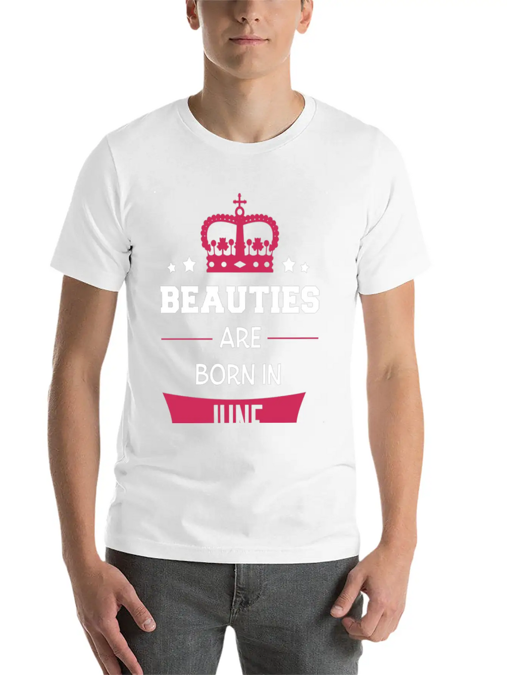 Beauties Are Born In June Casual Graphic T-Shirt – Simple And Comfortable Daily Wear