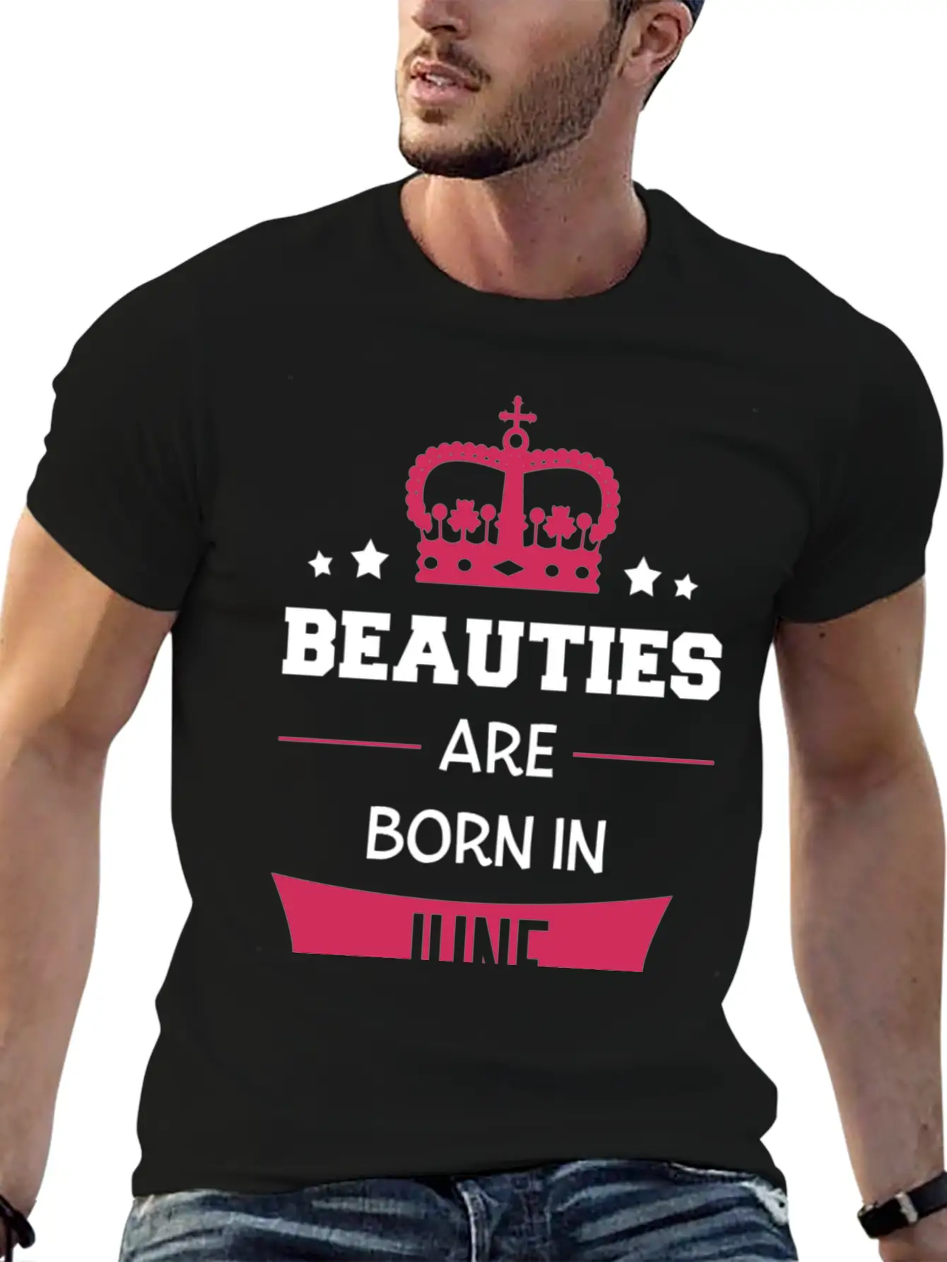 Beauties Are Born In June Casual Graphic T-Shirt – Simple And Comfortable Daily Wear