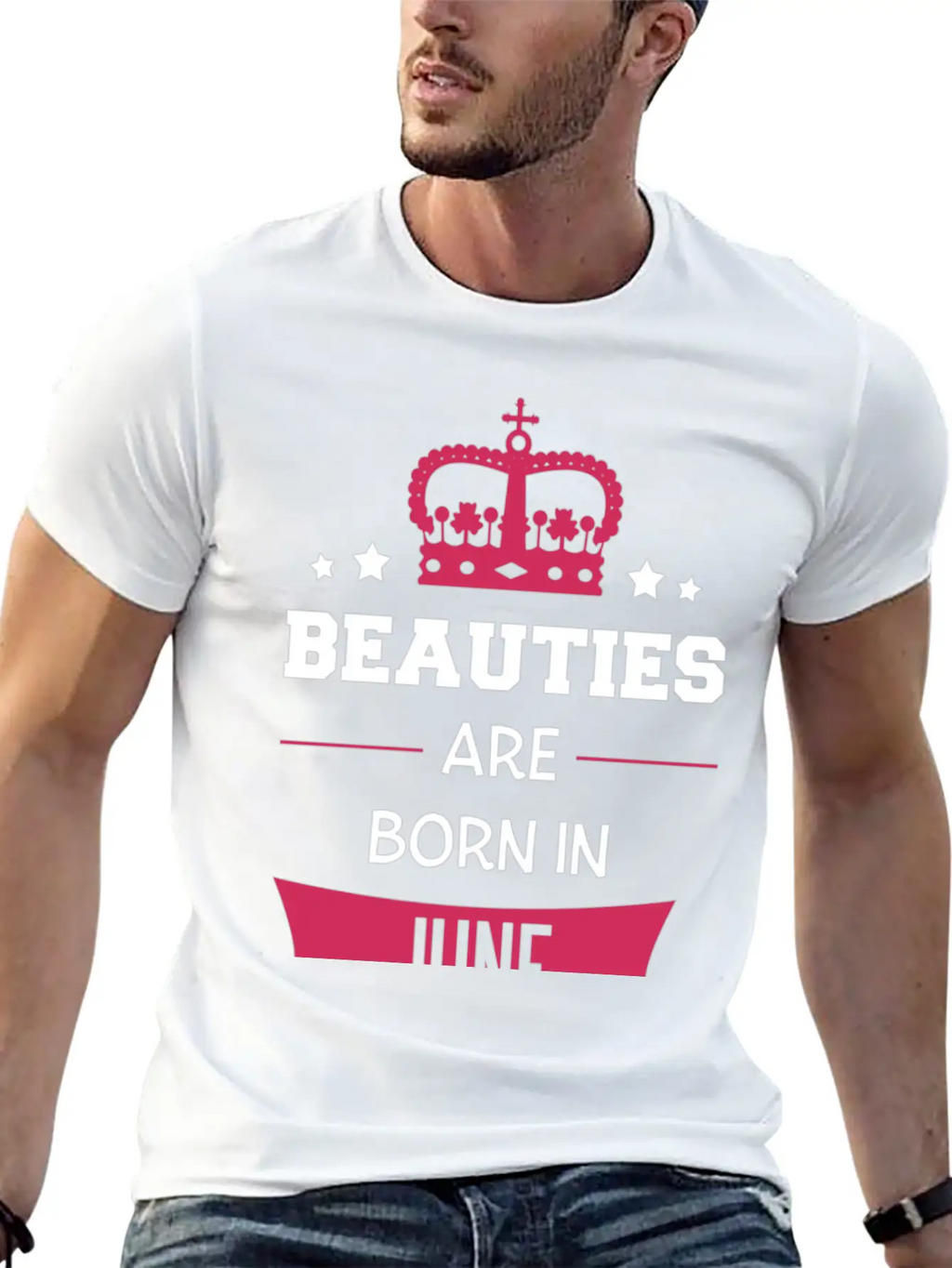 Beauties Are Born In June Casual Graphic T-Shirt – Simple And Comfortable Daily Wear