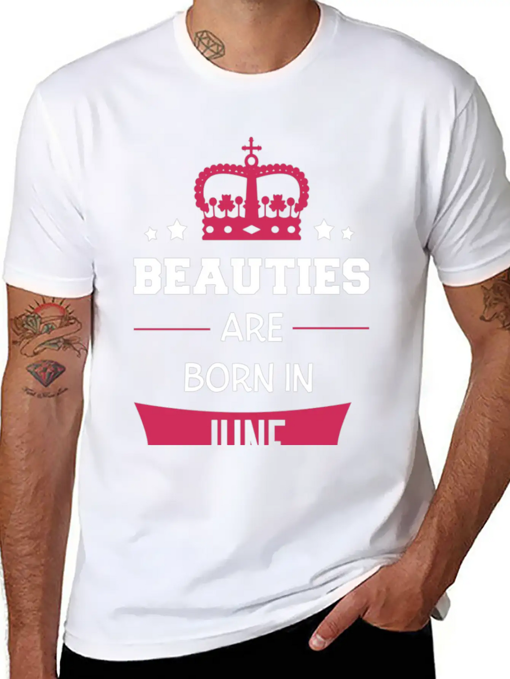 Beauties Are Born In June Casual Graphic T-Shirt – Simple And Comfortable Daily Wear