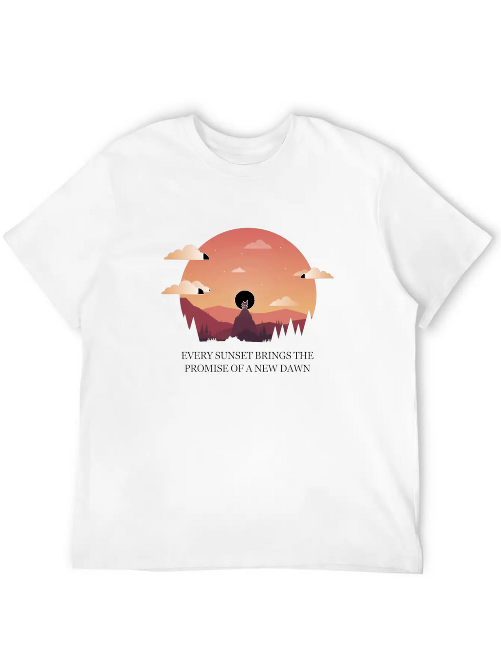 Beautiful Design With Sunset Quote With! Gift Idea Unisex Casual T-Shirt – Clean Design For Daily Comfort