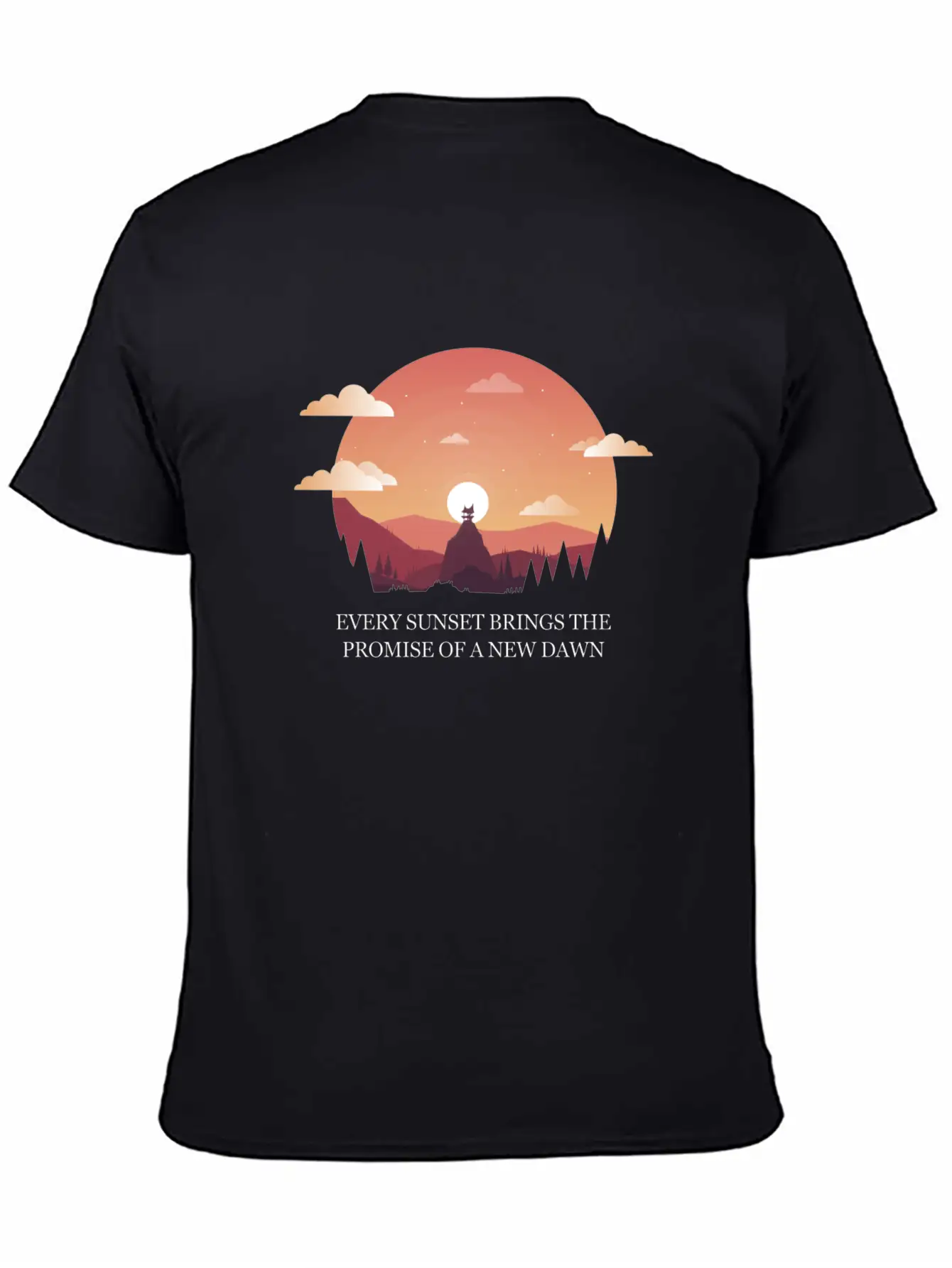 Beautiful Design With Sunset Quote With! Gift Idea Unisex Casual T-Shirt – Clean Design For Daily Comfort
