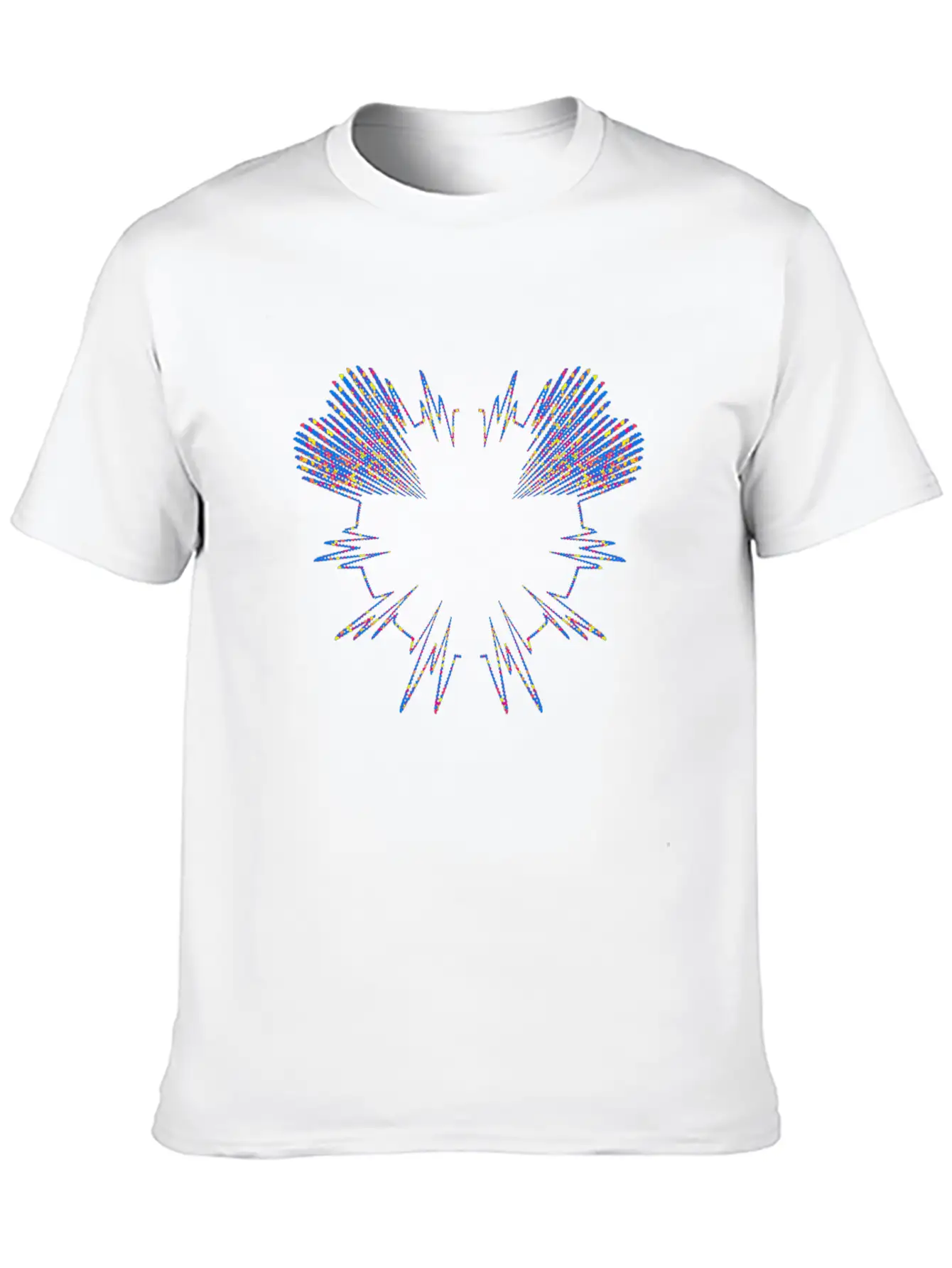 Beautiful Heartbeat Love Heart Design Unisex Casual T-Shirt – Clean Design For Daily Comfort