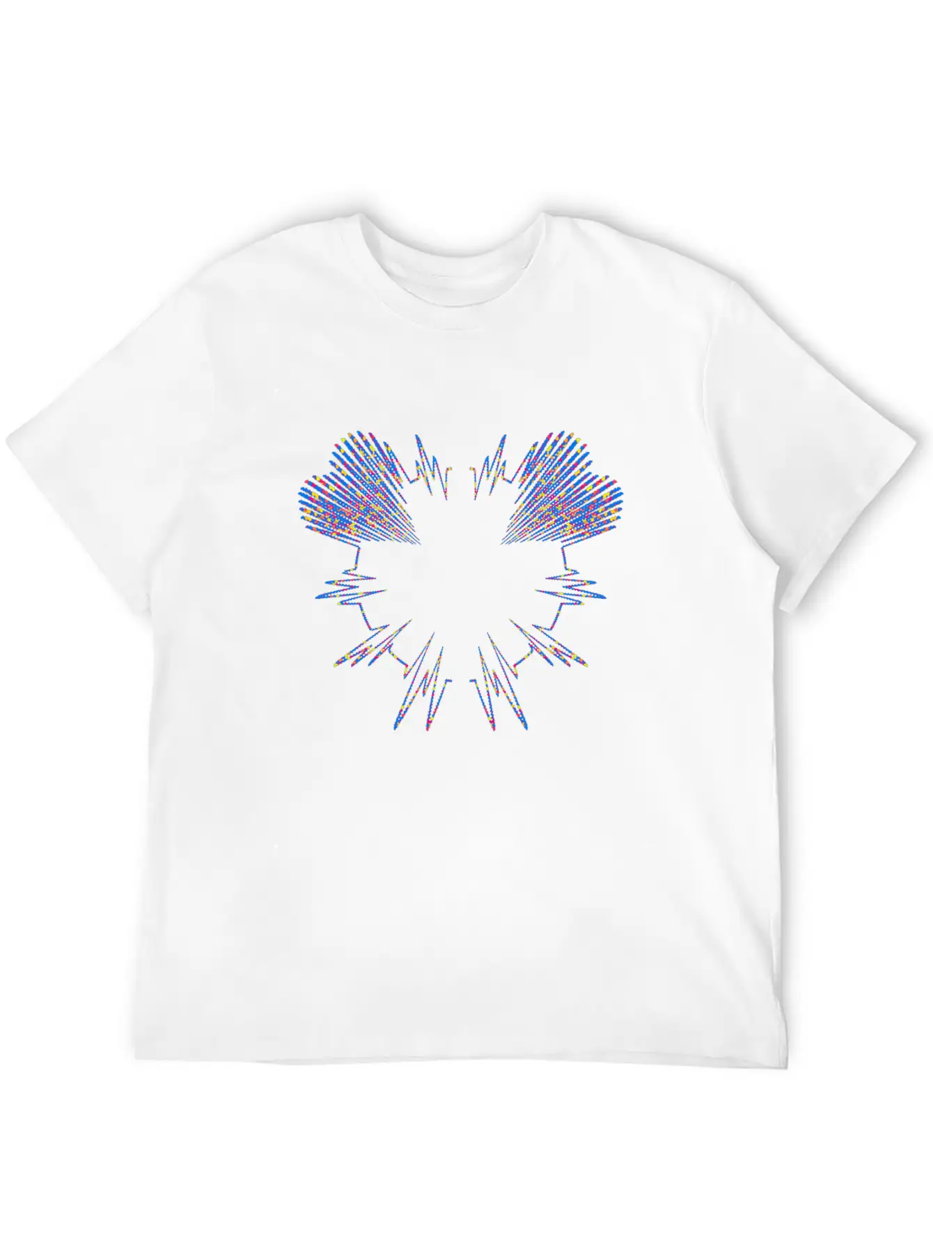 Beautiful Heartbeat Love Heart Design Unisex Casual T-Shirt – Clean Design For Daily Comfort