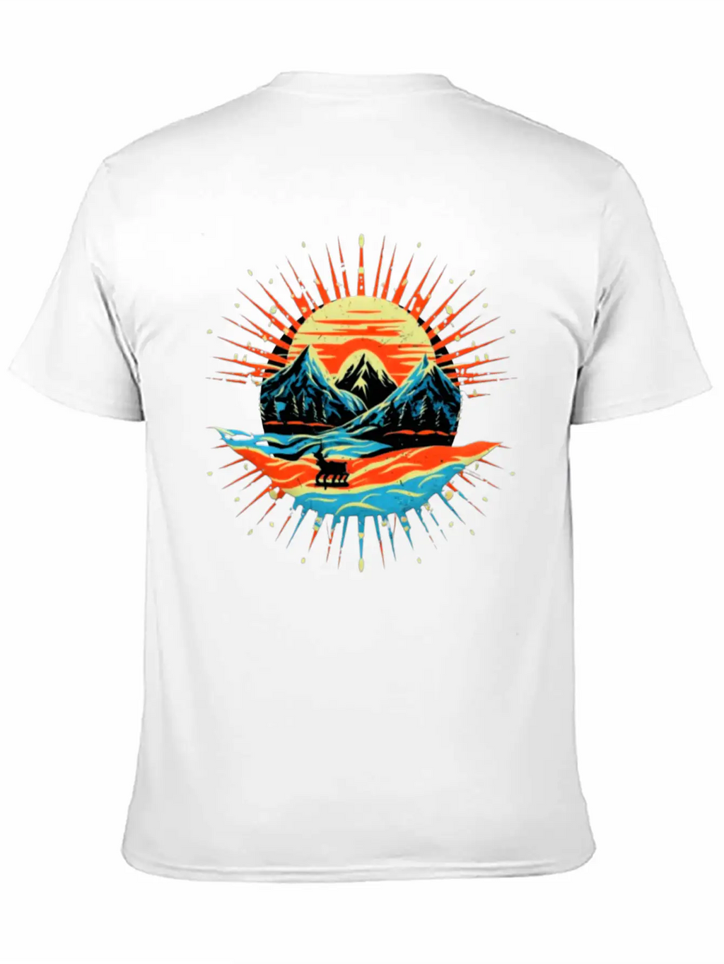 Beautiful Landscape With Sunrise Design Unisex Casual T-Shirt – Clean Design For Daily Comfort