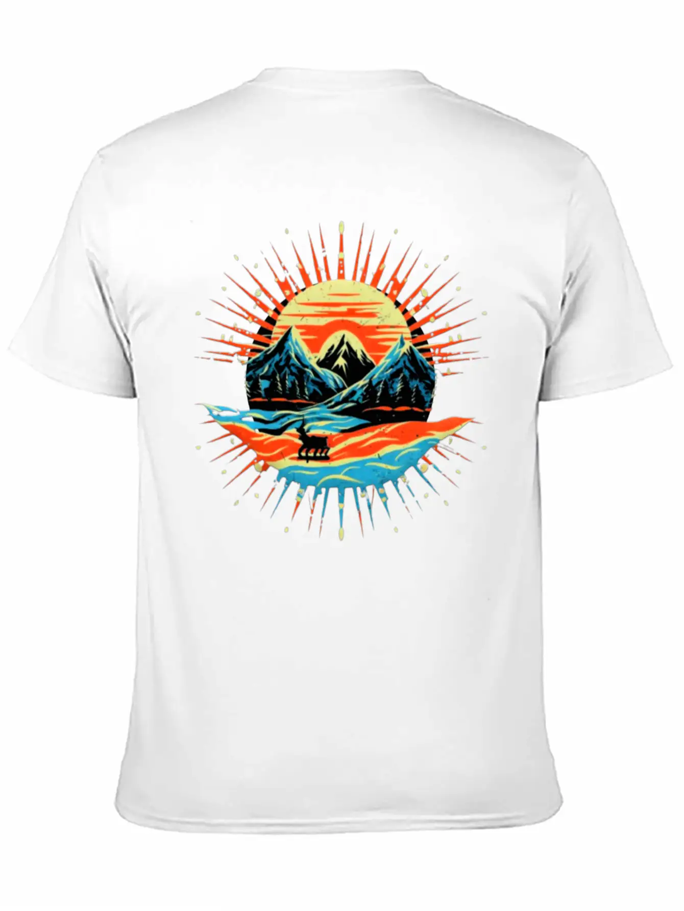 Beautiful Landscape With Sunrise Design Unisex Casual T-Shirt – Clean Design For Daily Comfort