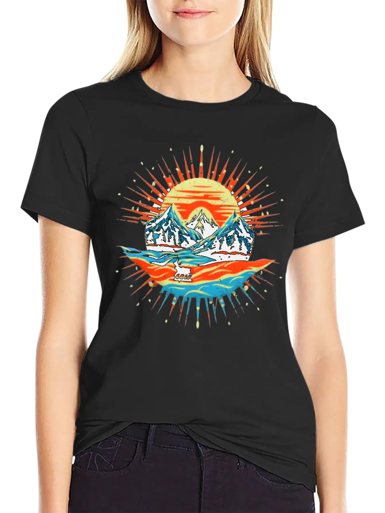 Beautiful Landscape With Sunrise Design Unisex Casual T-Shirt – Clean Design For Daily Comfort