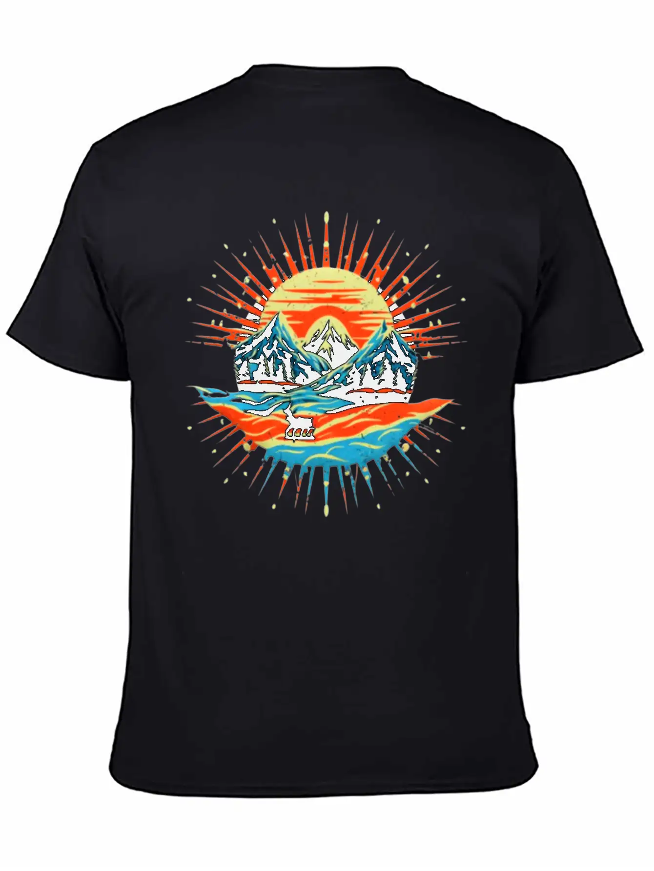 Beautiful Landscape With Sunrise Design Unisex Casual T-Shirt – Clean Design For Daily Comfort