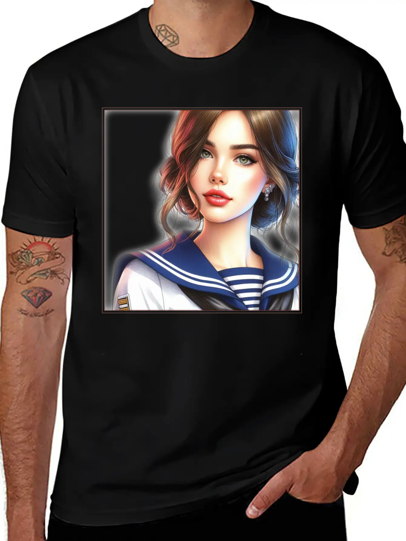 Beautiful Sailor Girl Unisex Casual T-Shirt – Clean Design For Daily Comfort