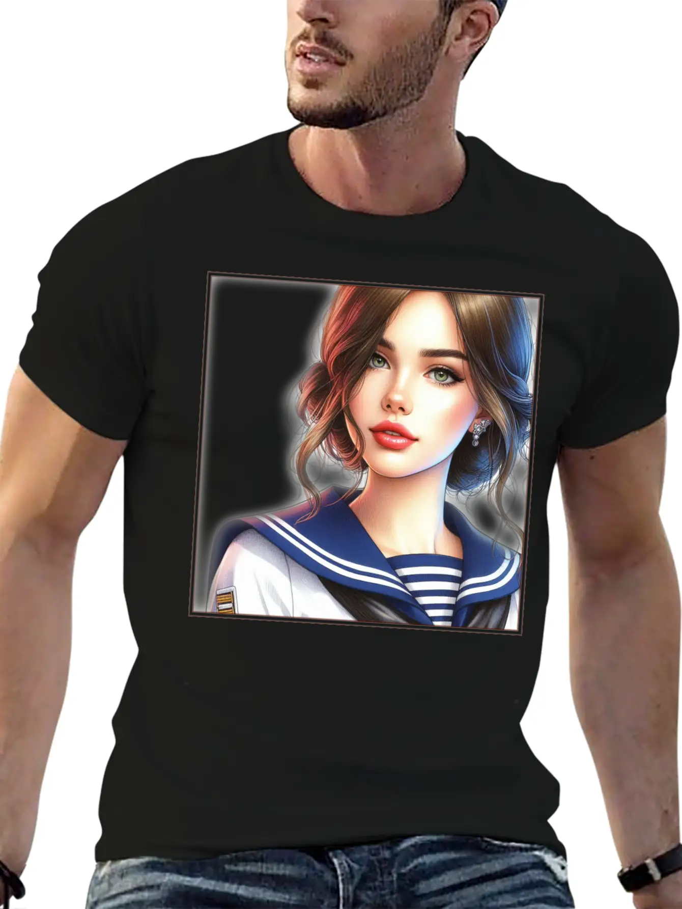 Beautiful Sailor Girl Unisex Casual T-Shirt – Clean Design For Daily Comfort