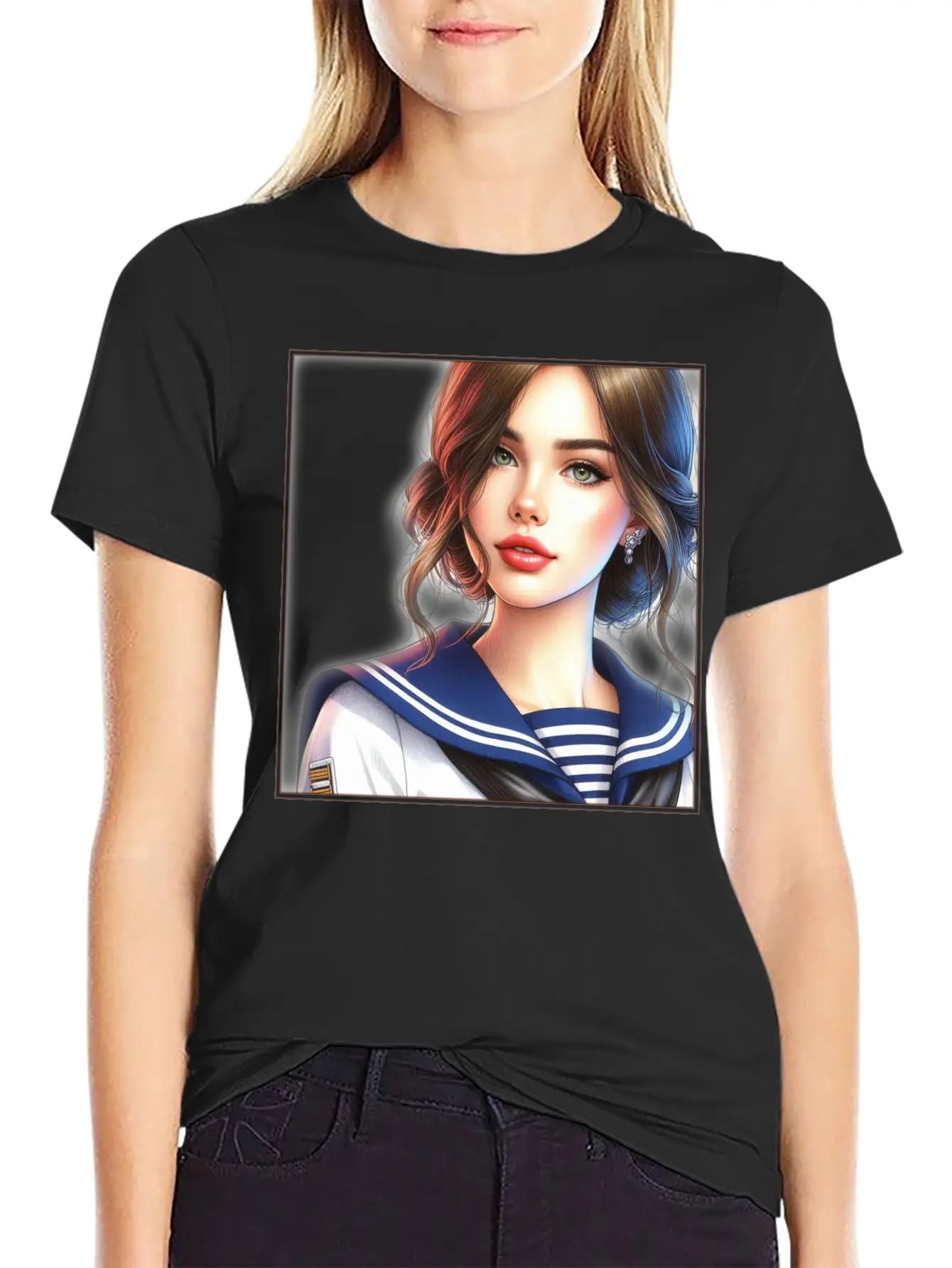 Beautiful Sailor Girl Unisex Casual T-Shirt – Clean Design For Daily Comfort