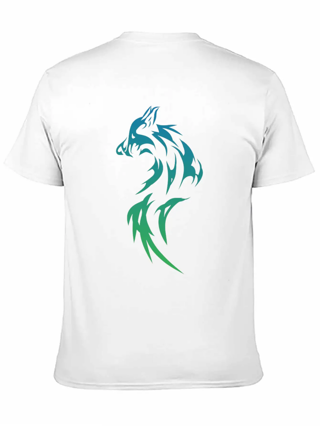 Beautiful Two-tone Tribble Tattoo Motif Wolf Unisex Short Sleeve Soft Cotton T-Shirt – Casual Everyday Wear