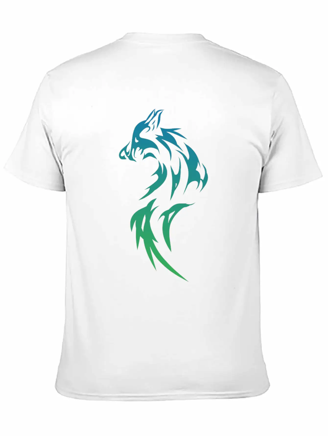 Beautiful Two-tone Tribble Tattoo Motif Wolf Unisex Short Sleeve Soft Cotton T-Shirt – Casual Everyday Wear