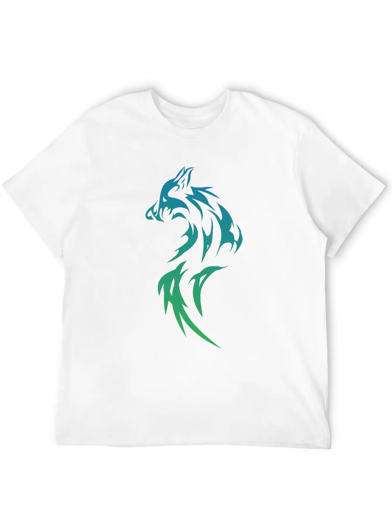 Beautiful Two-tone Tribble Tattoo Motif Wolf Unisex Short Sleeve Soft Cotton T-Shirt – Casual Everyday Wear