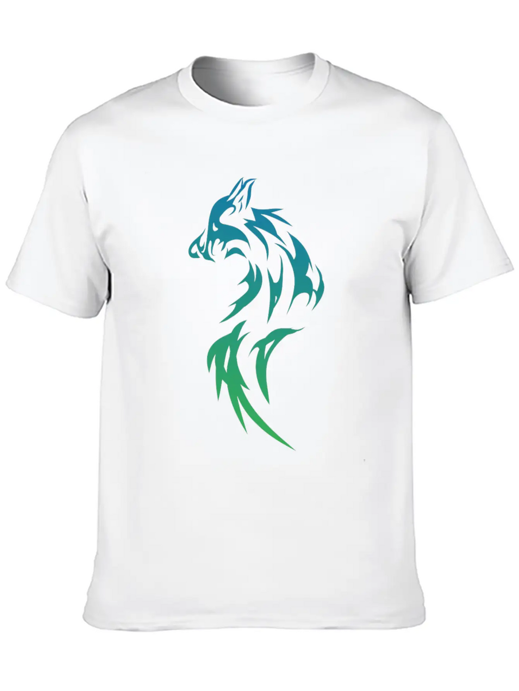 Beautiful Two-tone Tribble Tattoo Motif Wolf Unisex Short Sleeve Soft Cotton T-Shirt – Casual Everyday Wear