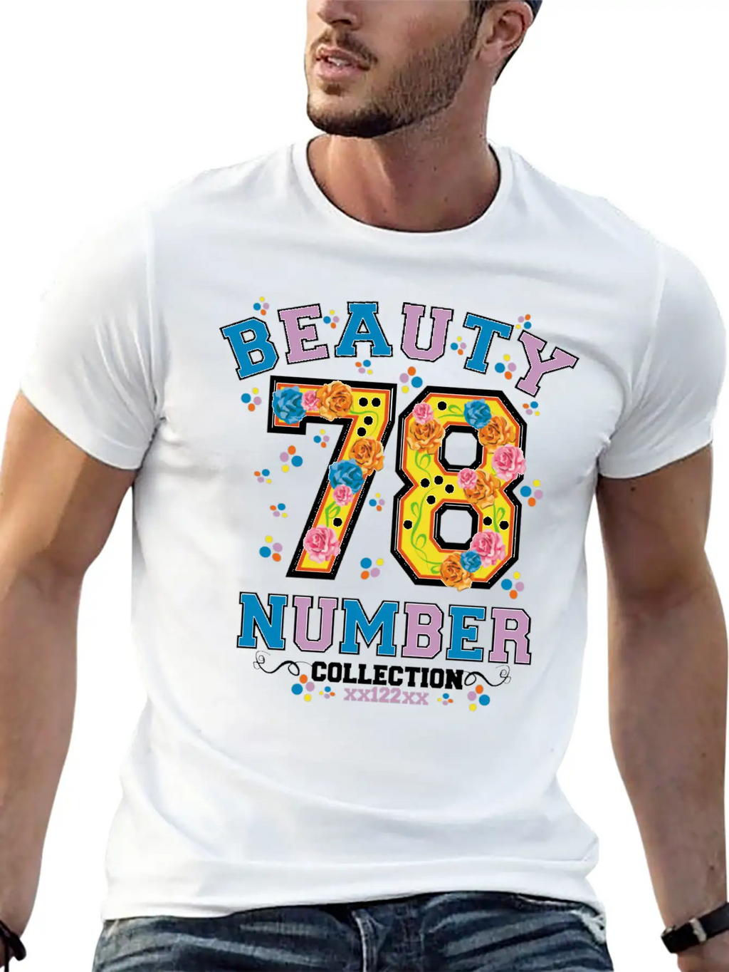 Beauty 78 Number Essential Cotton Tee For Daily Outfits – Unisex Style