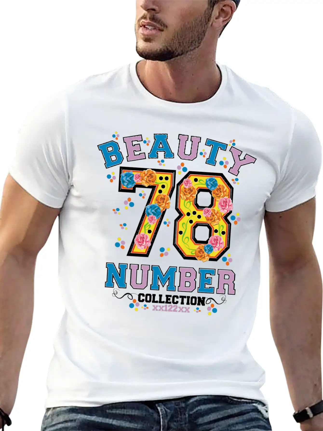 Beauty 78 Number Essential Cotton Tee For Daily Outfits – Unisex Style
