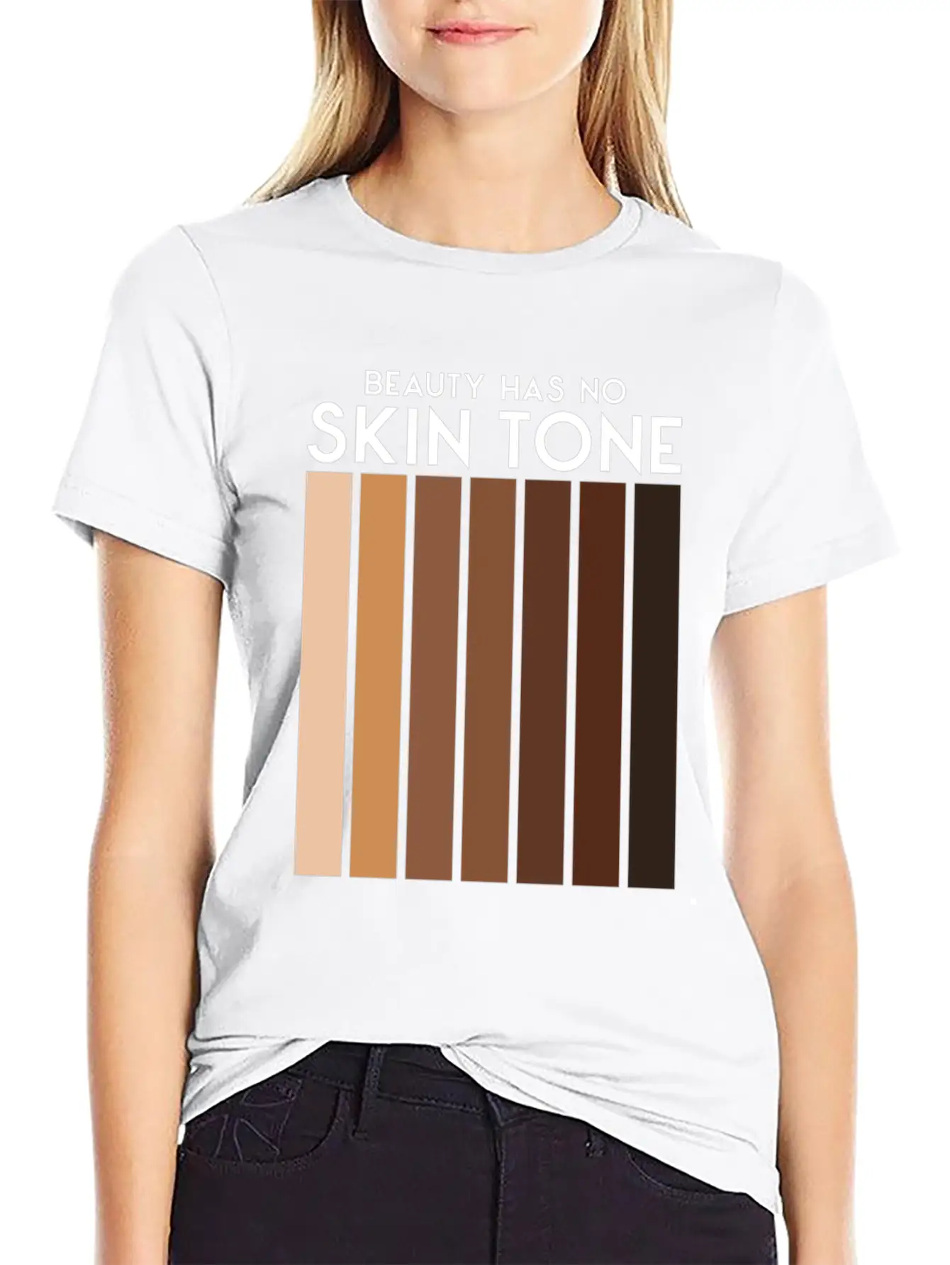 Beauty Has No Skin Tone T-Shirt | Melanin Tee Unisex Casual T-Shirt – Clean Design For Daily Comfort