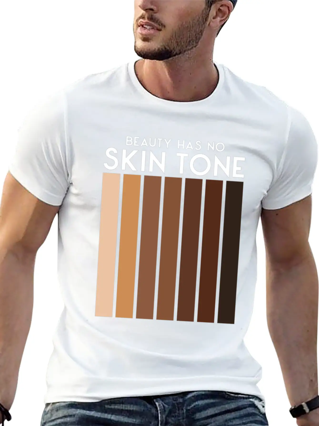 Beauty Has No Skin Tone T-Shirt | Melanin Tee Unisex Casual T-Shirt – Clean Design For Daily Comfort