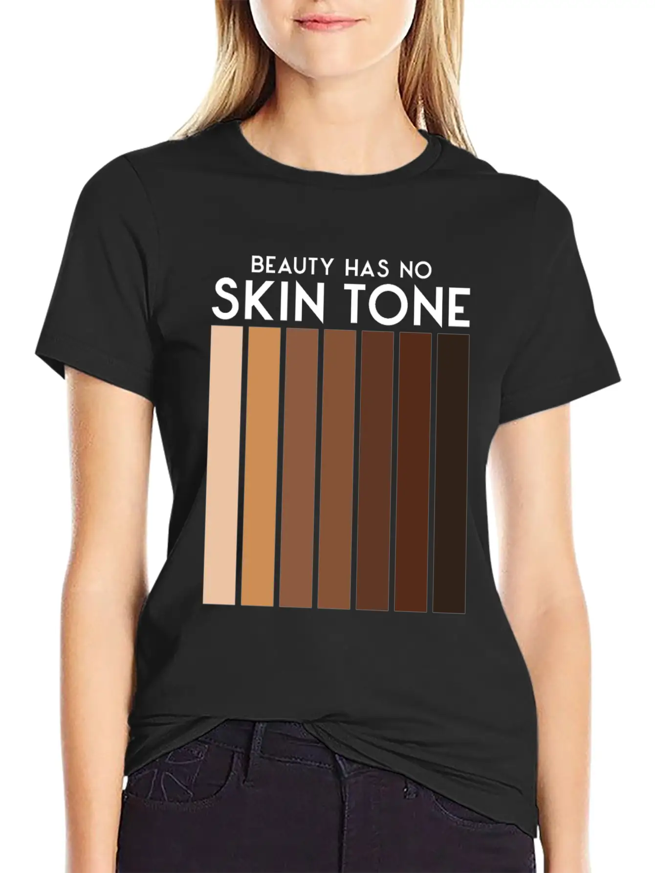Beauty Has No Skin Tone T-Shirt | Melanin Tee Unisex Casual T-Shirt – Clean Design For Daily Comfort