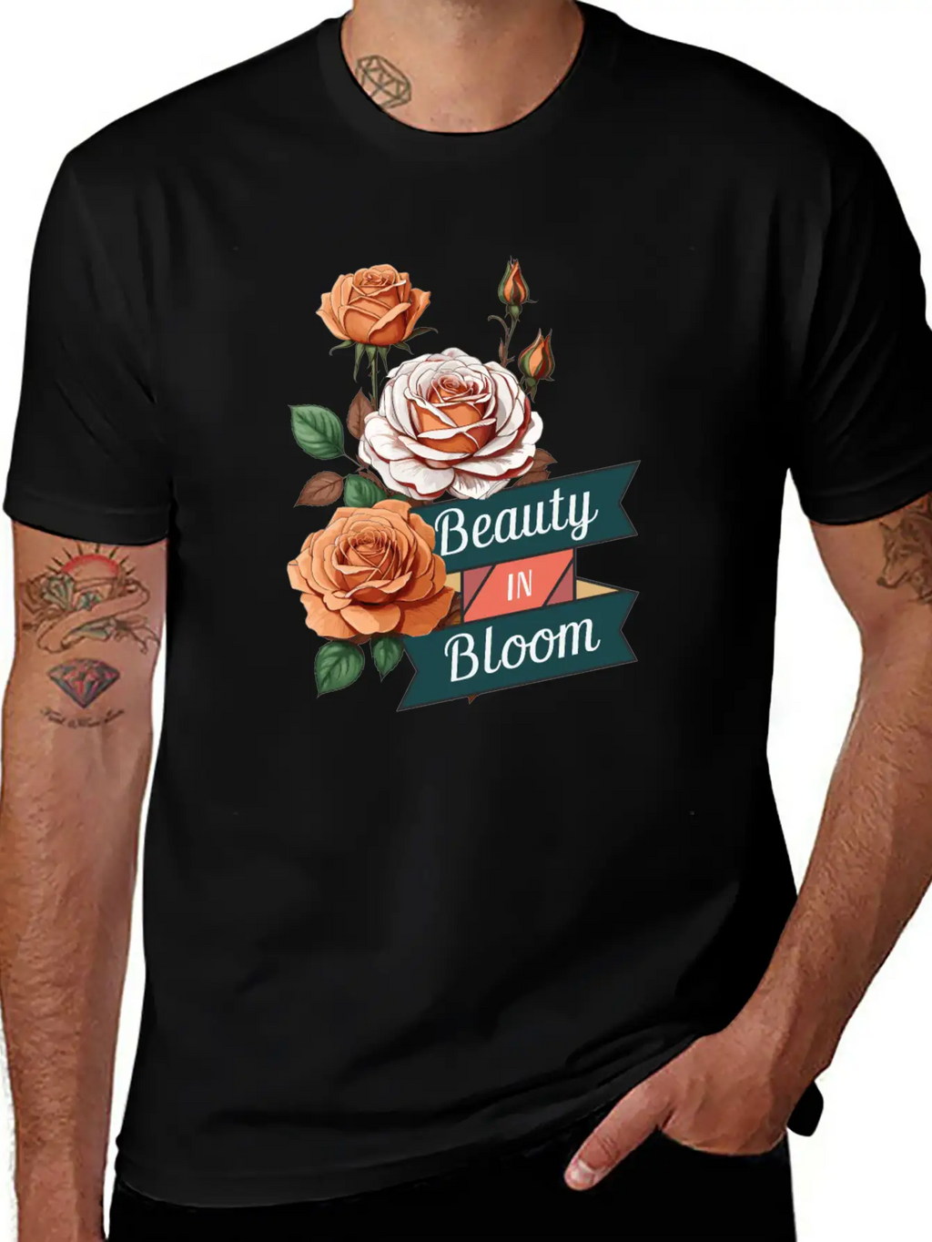Beauty In Bloom Casual Graphic T-Shirt – Simple And Comfortable Daily Wear