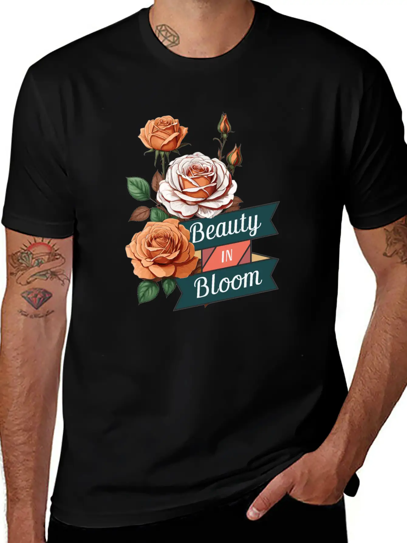 Beauty In Bloom Casual Graphic T-Shirt – Simple And Comfortable Daily Wear