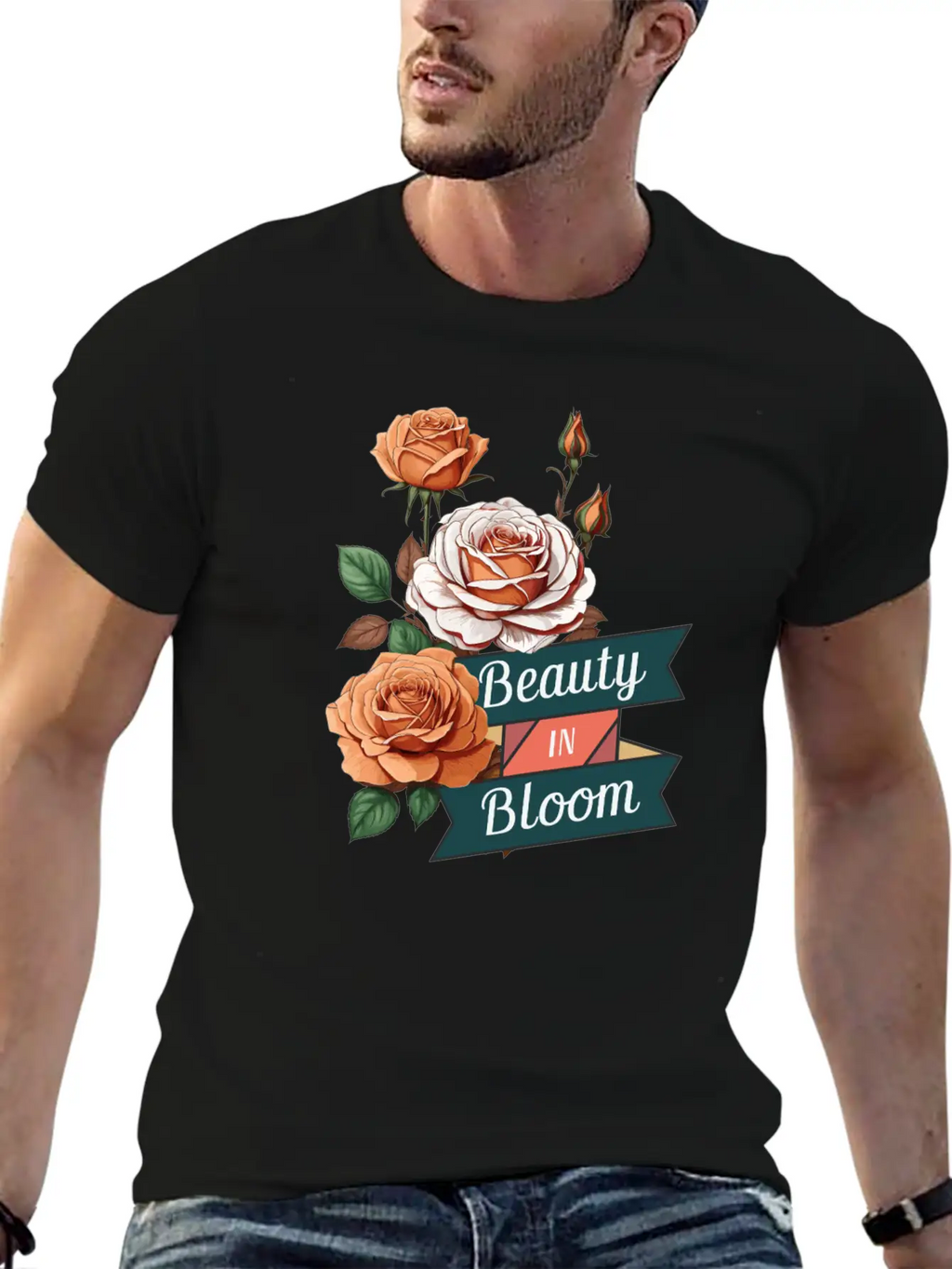 Beauty In Bloom Casual Graphic T-Shirt – Simple And Comfortable Daily Wear