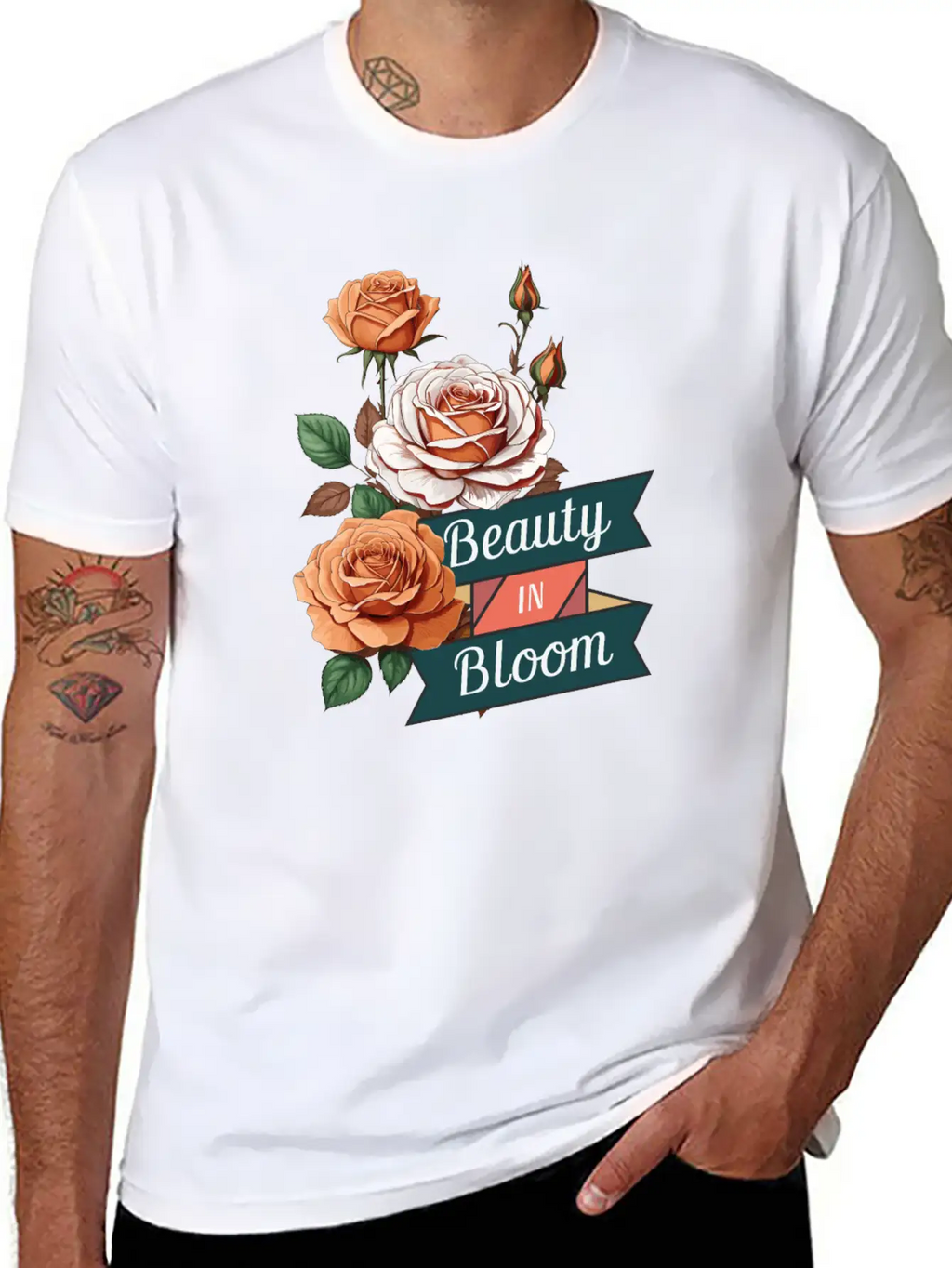 Beauty In Bloom Casual Graphic T-Shirt – Simple And Comfortable Daily Wear
