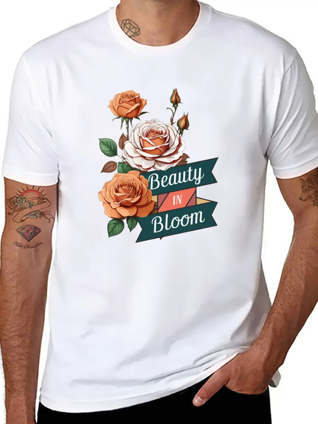 Beauty In Bloom Casual Graphic T-Shirt – Simple And Comfortable Daily Wear