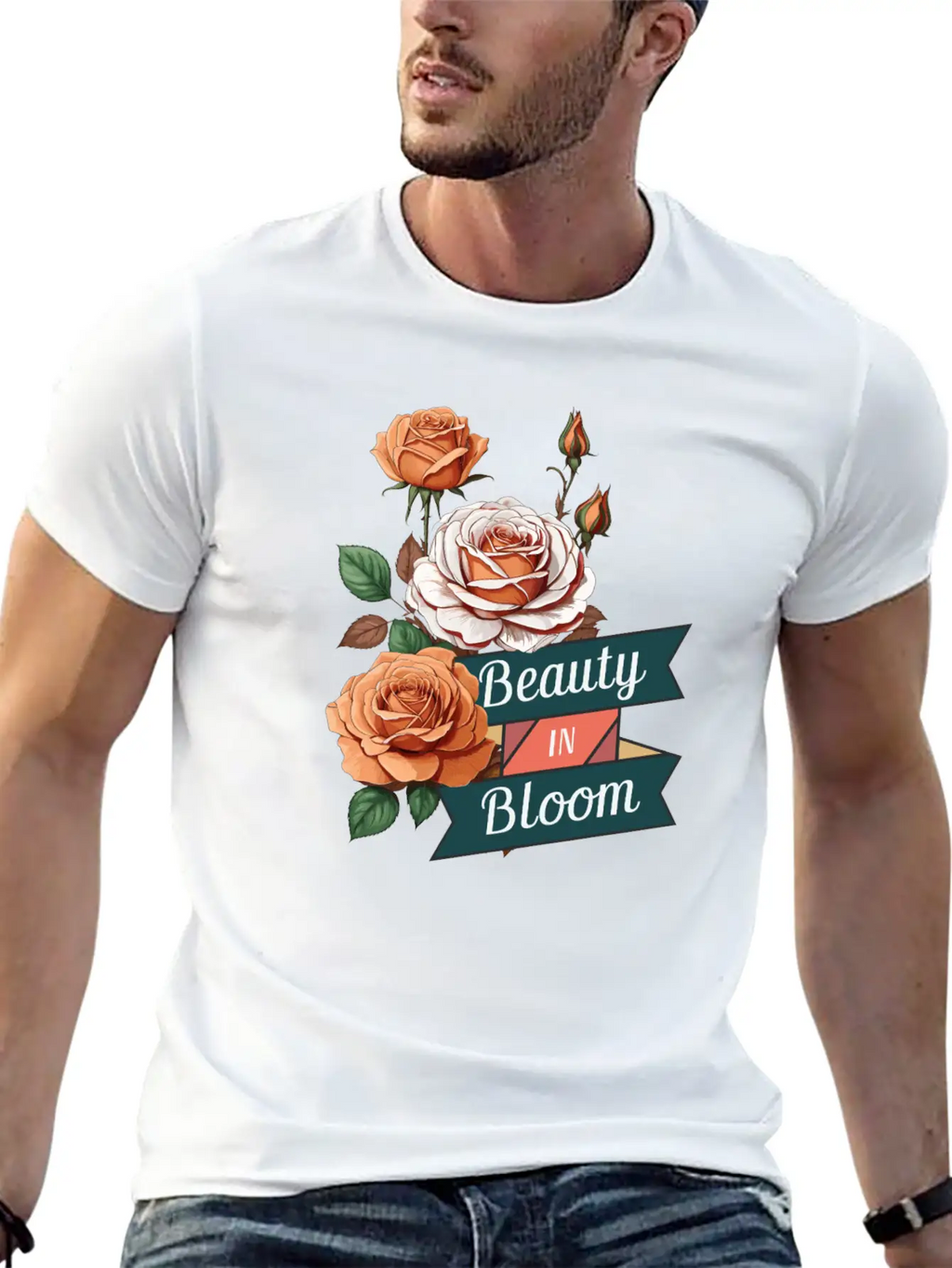 Beauty In Bloom Casual Graphic T-Shirt – Simple And Comfortable Daily Wear