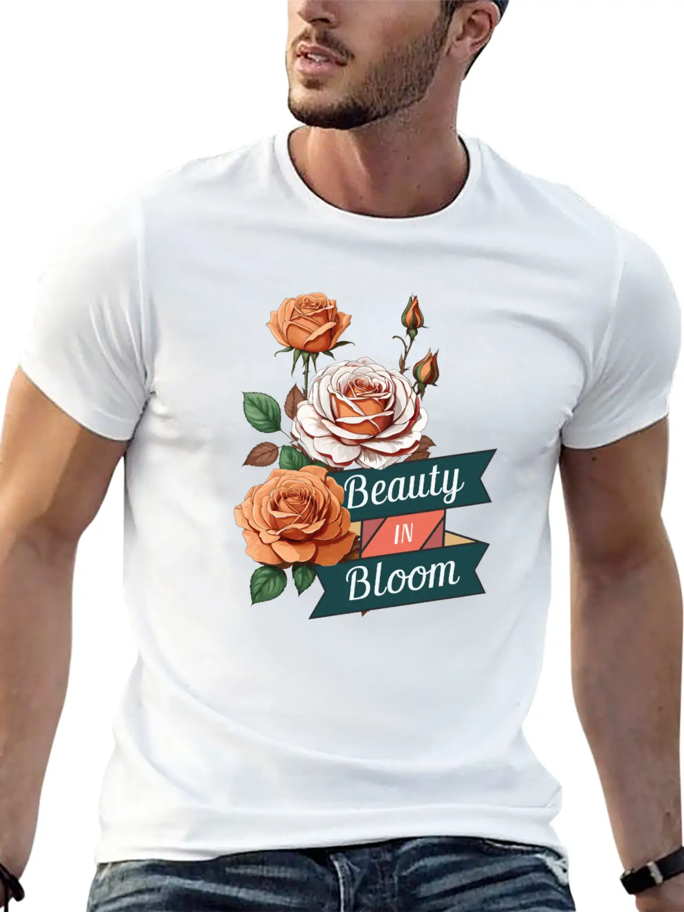 Beauty In Bloom Casual Graphic T-Shirt – Simple And Comfortable Daily Wear