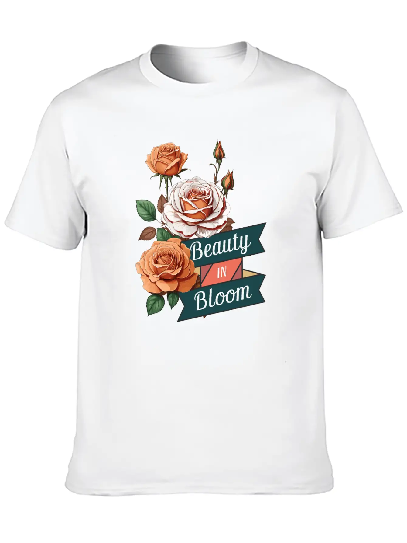 Beauty In Bloom Casual Graphic T-Shirt – Simple And Comfortable Daily Wear