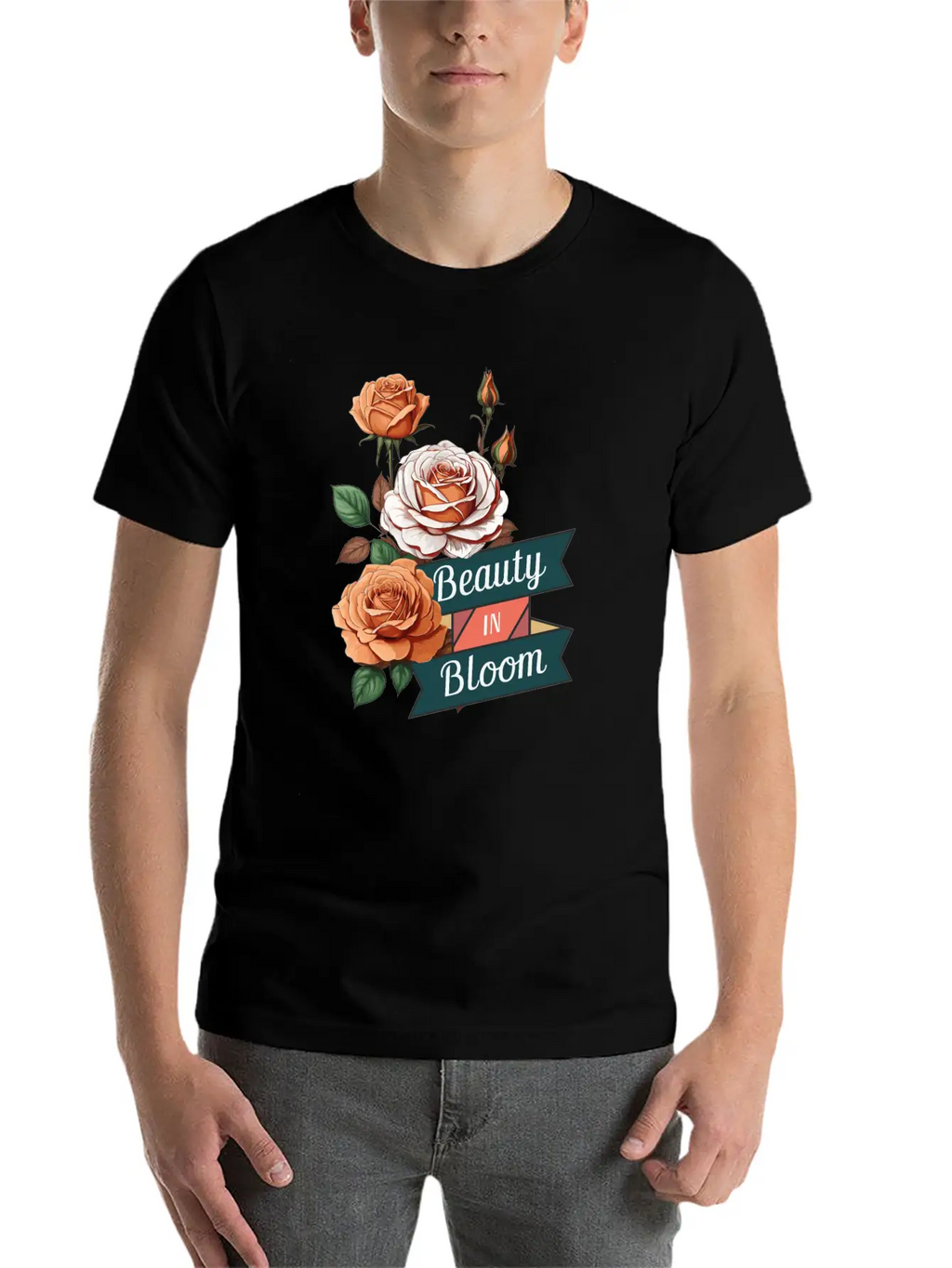 Beauty In Bloom Casual Graphic T-Shirt – Simple And Comfortable Daily Wear