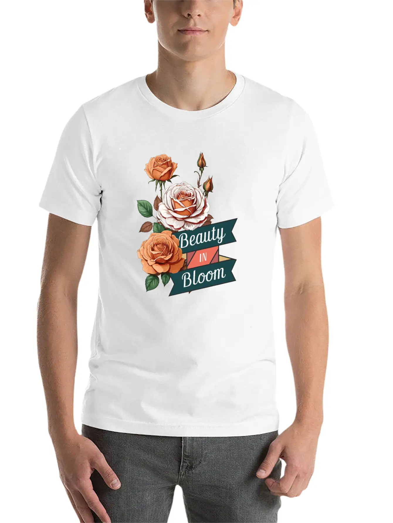 Beauty In Bloom Casual Graphic T-Shirt – Simple And Comfortable Daily Wear