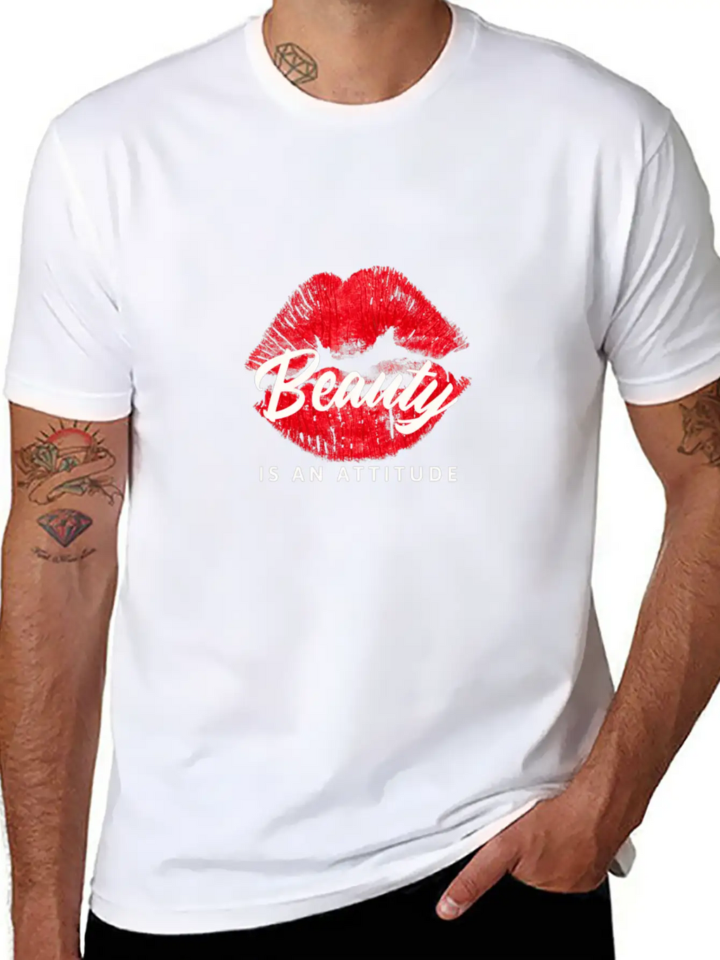 Beauty Is An Attitude Unisex Casual T-Shirt – Clean Design For Daily Comfort