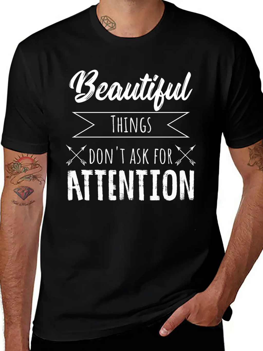 Beauty Saying Casual Graphic T-Shirt – Simple And Comfortable Daily Wear