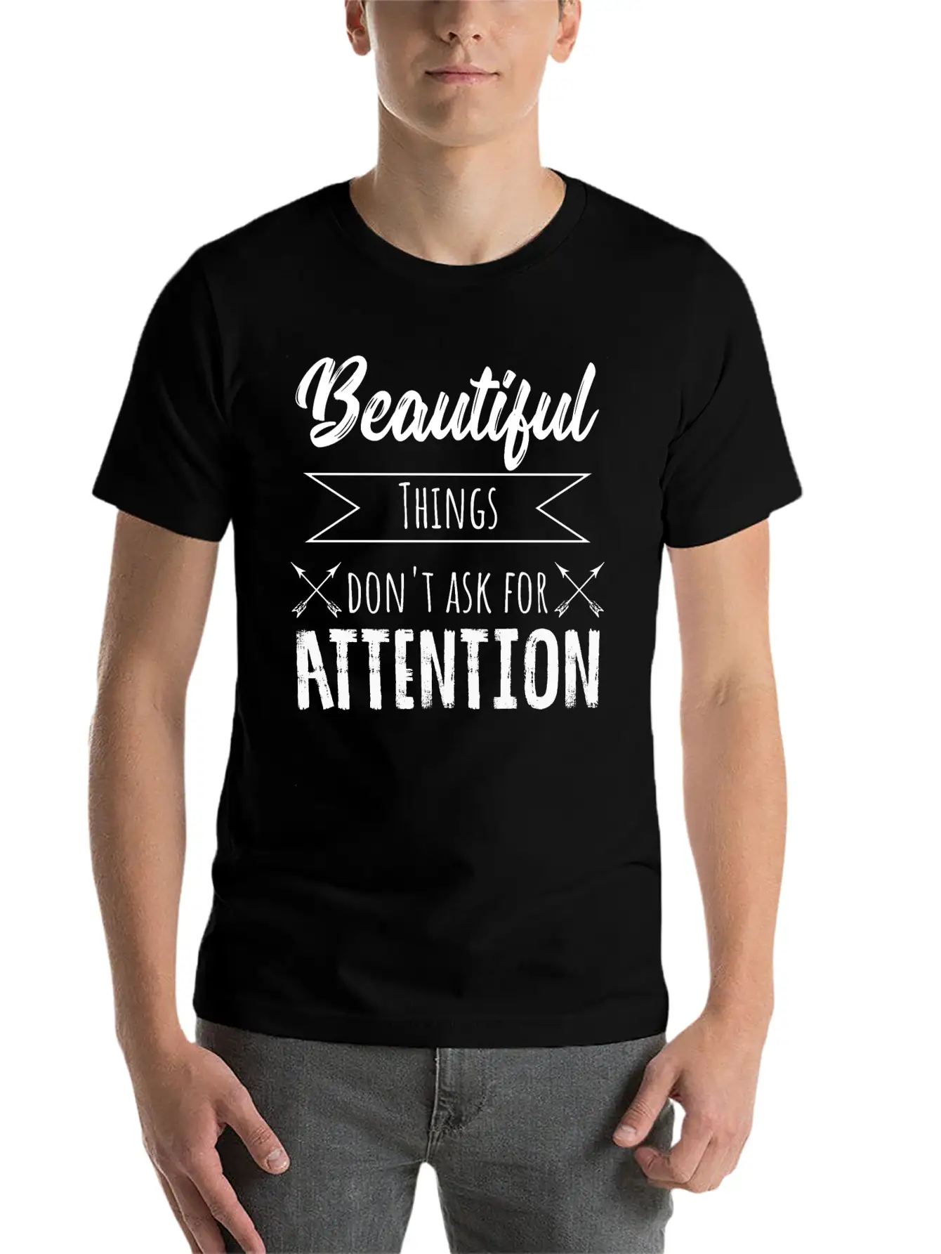 Beauty Saying Casual Graphic T-Shirt – Simple And Comfortable Daily Wear