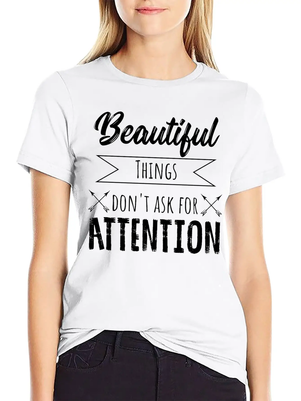 Beauty Saying Casual Graphic T-Shirt – Simple And Comfortable Daily Wear