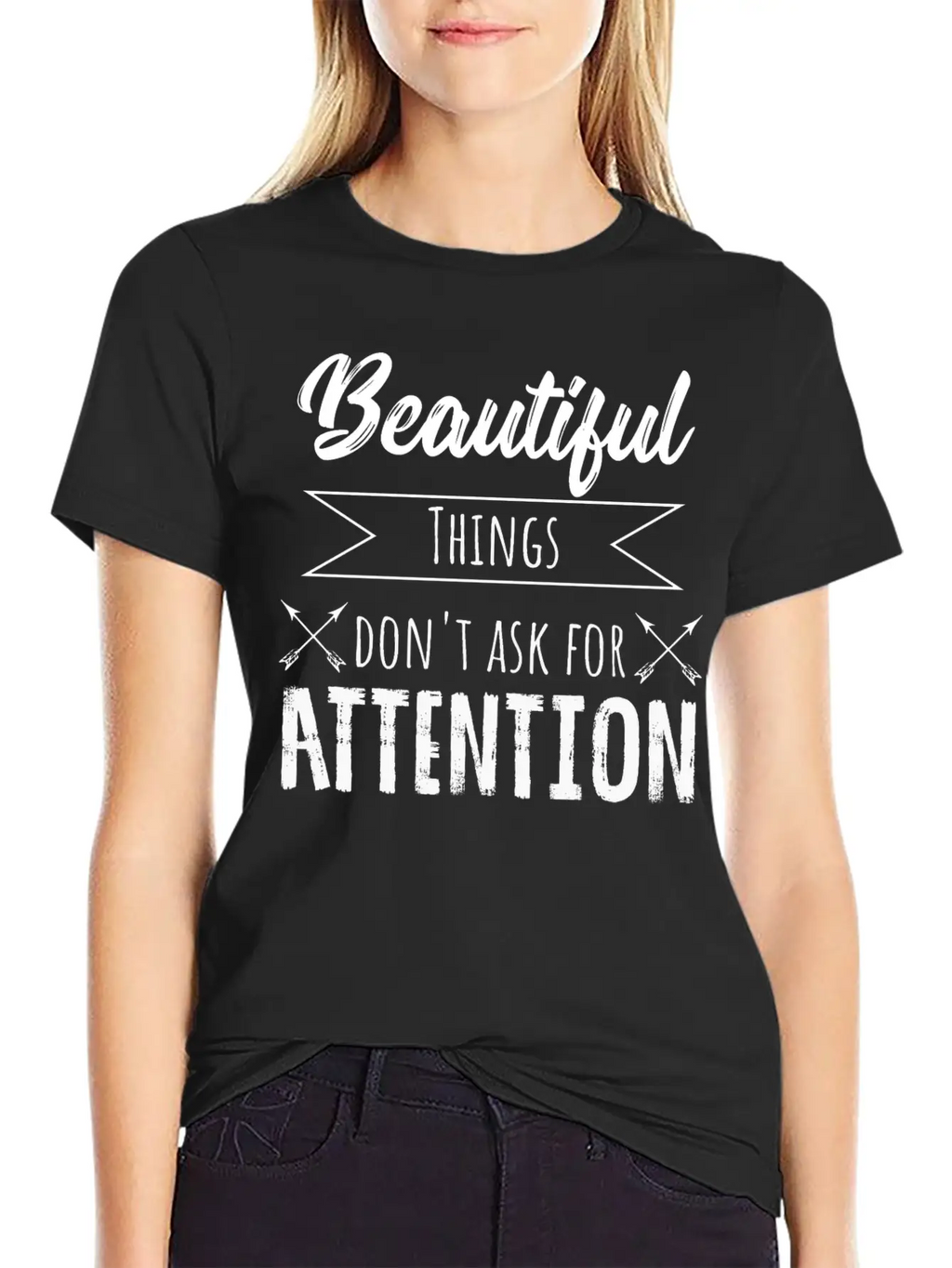 Beauty Saying Casual Graphic T-Shirt – Simple And Comfortable Daily Wear