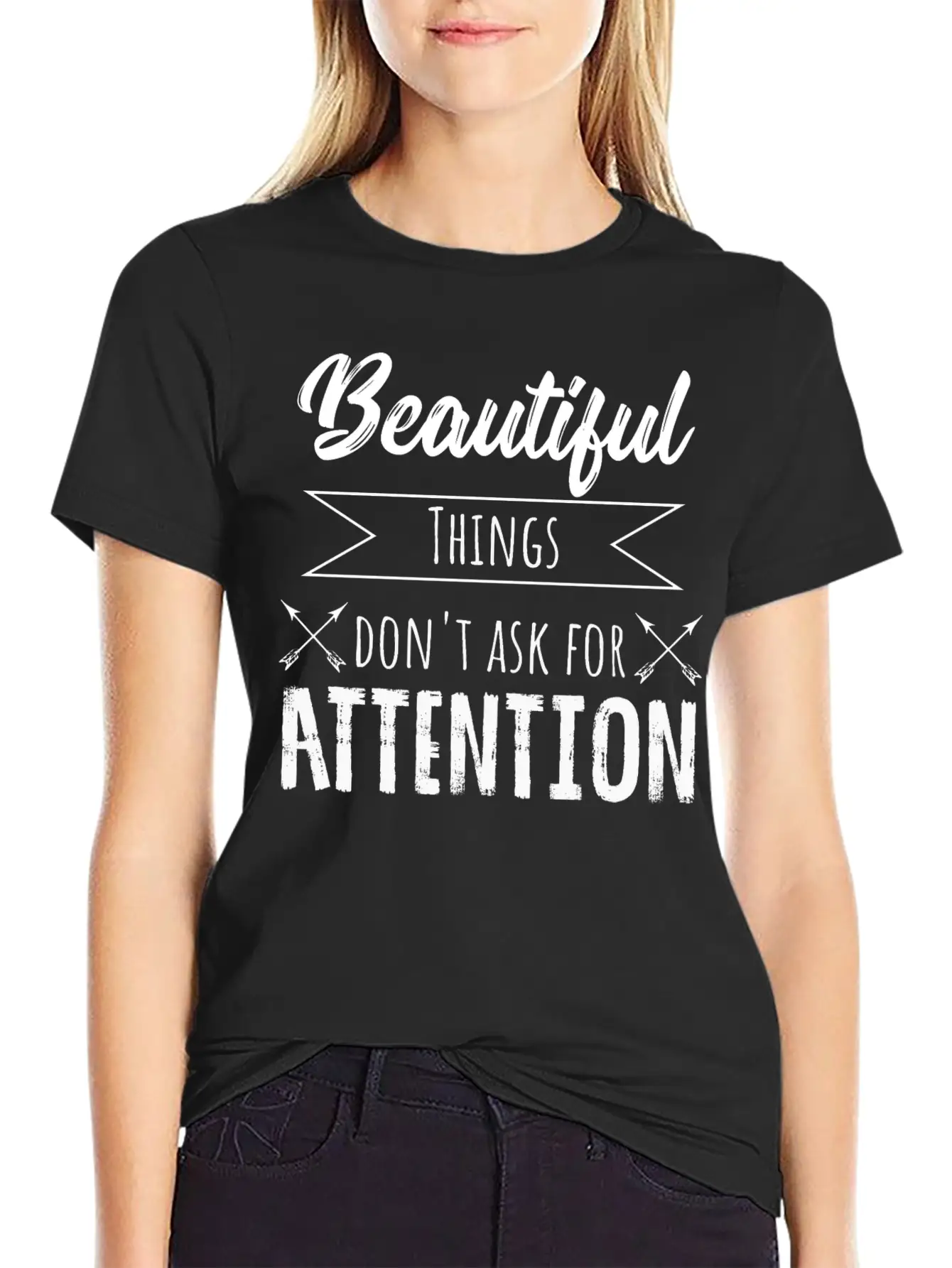 Beauty Saying Casual Graphic T-Shirt – Simple And Comfortable Daily Wear