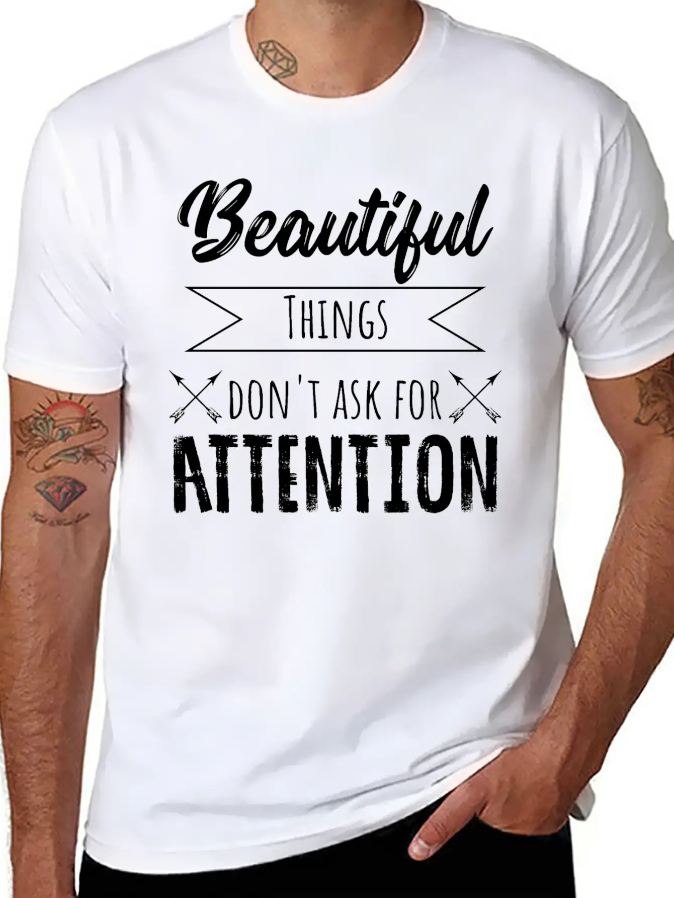 Beauty Saying Casual Graphic T-Shirt – Simple And Comfortable Daily Wear