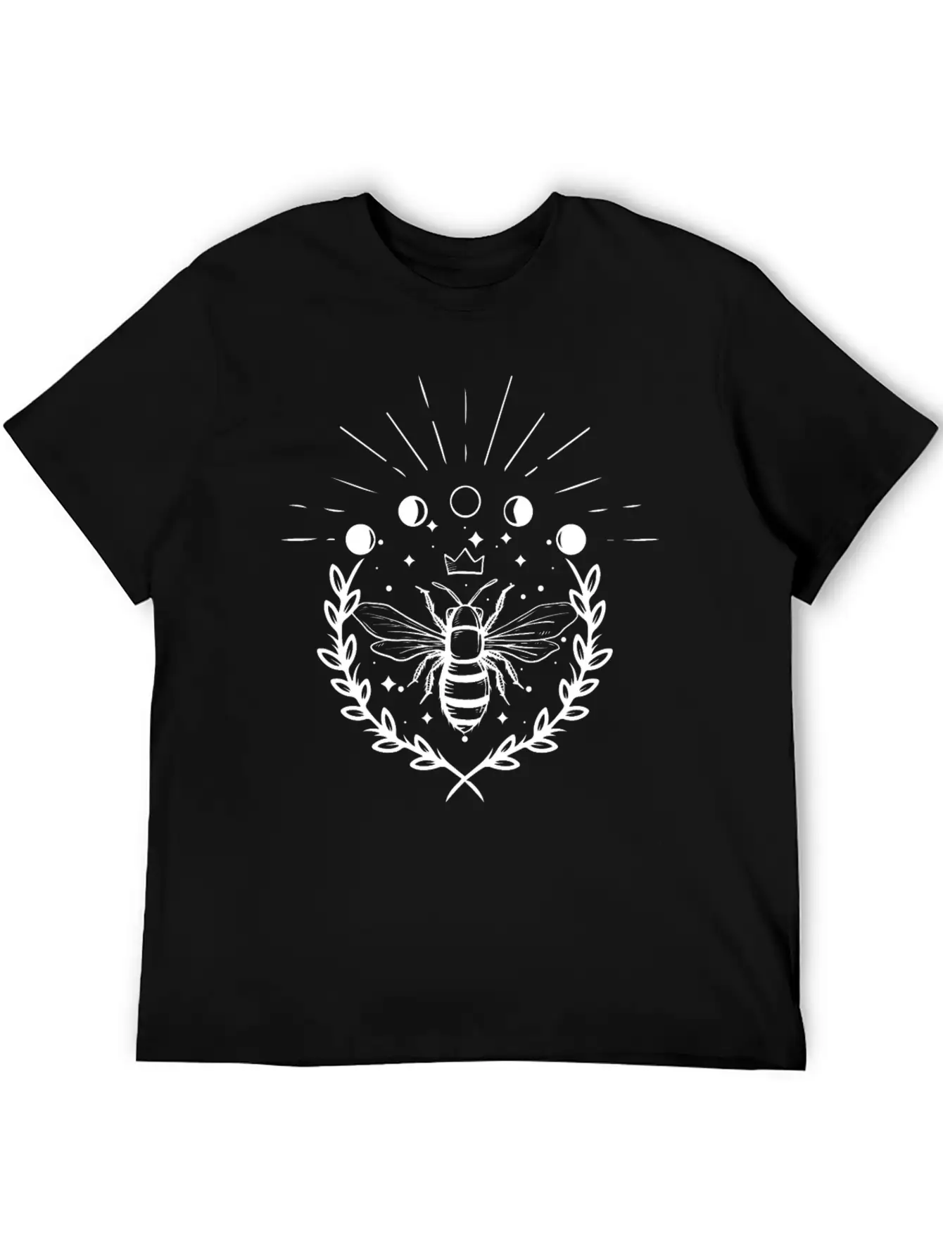 Bee, Bees Moon Phases, Moon, Beekeeping Classic Fit Graphic Tee For Daily Comfort – Unisex Cotton Shirt