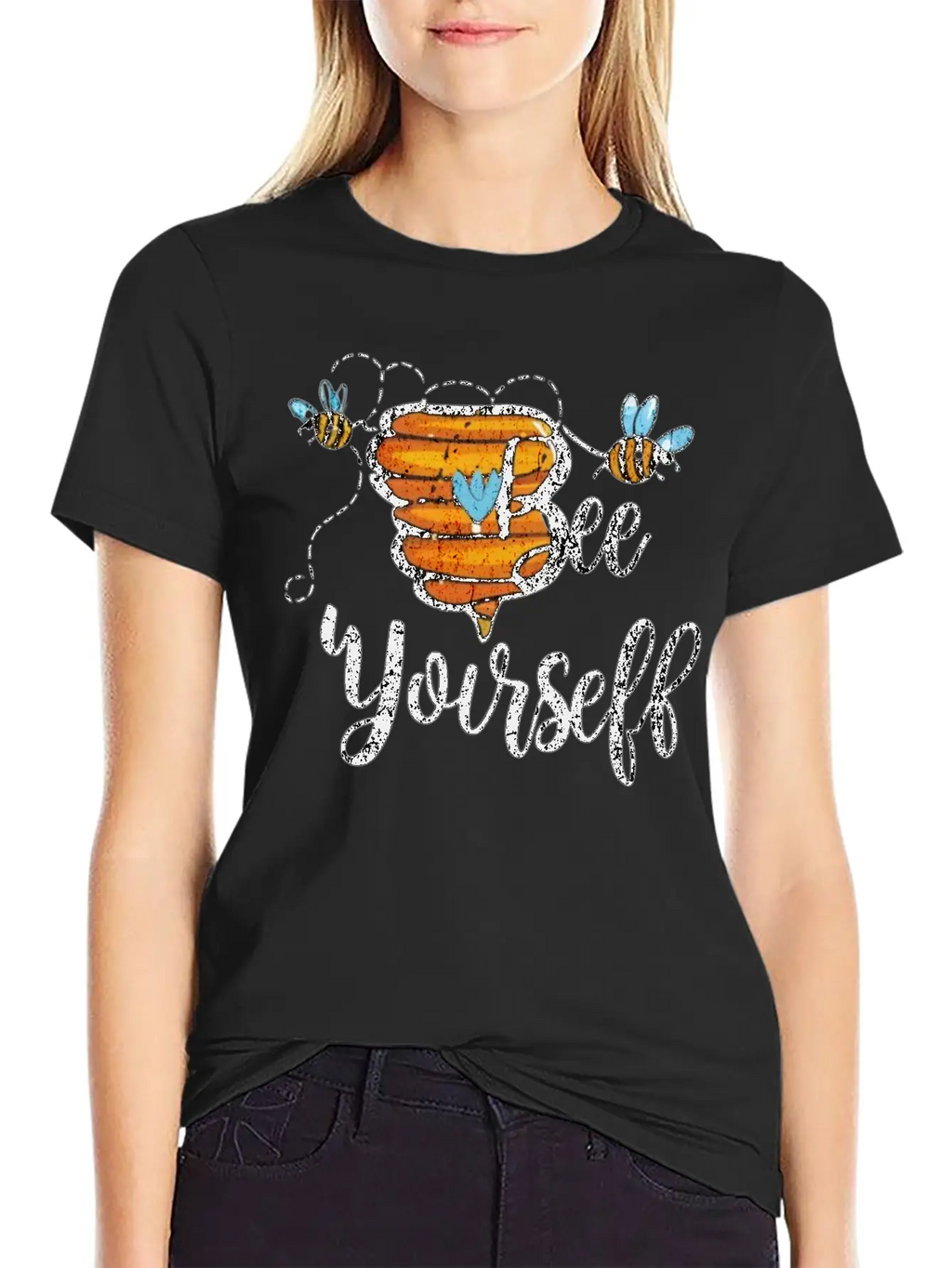 Bee Yourself Classic Fit Graphic Tee For Daily Comfort – Unisex Cotton Shirt